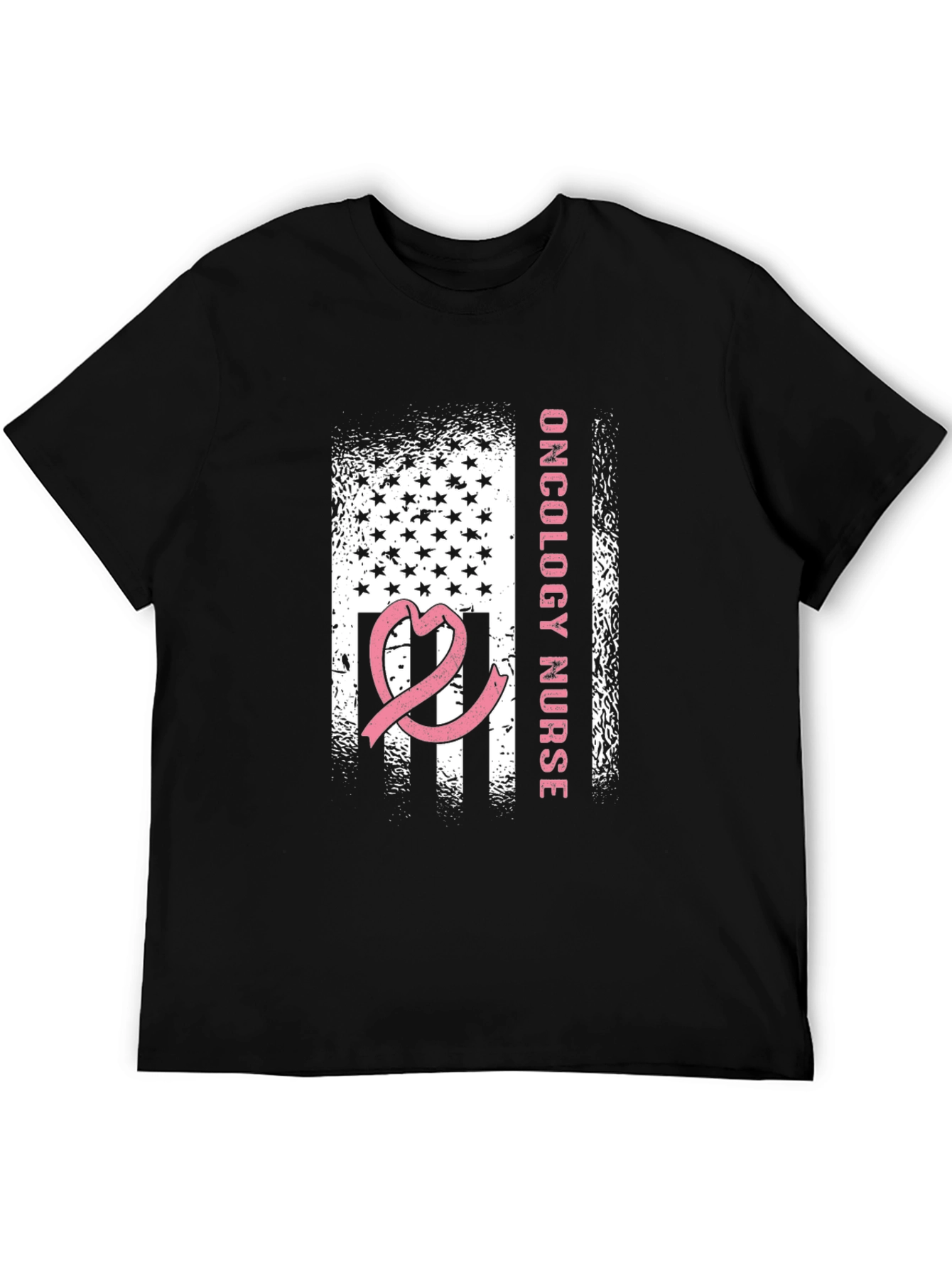 Oncology Nurse American Flag Ribbon T-Shirt