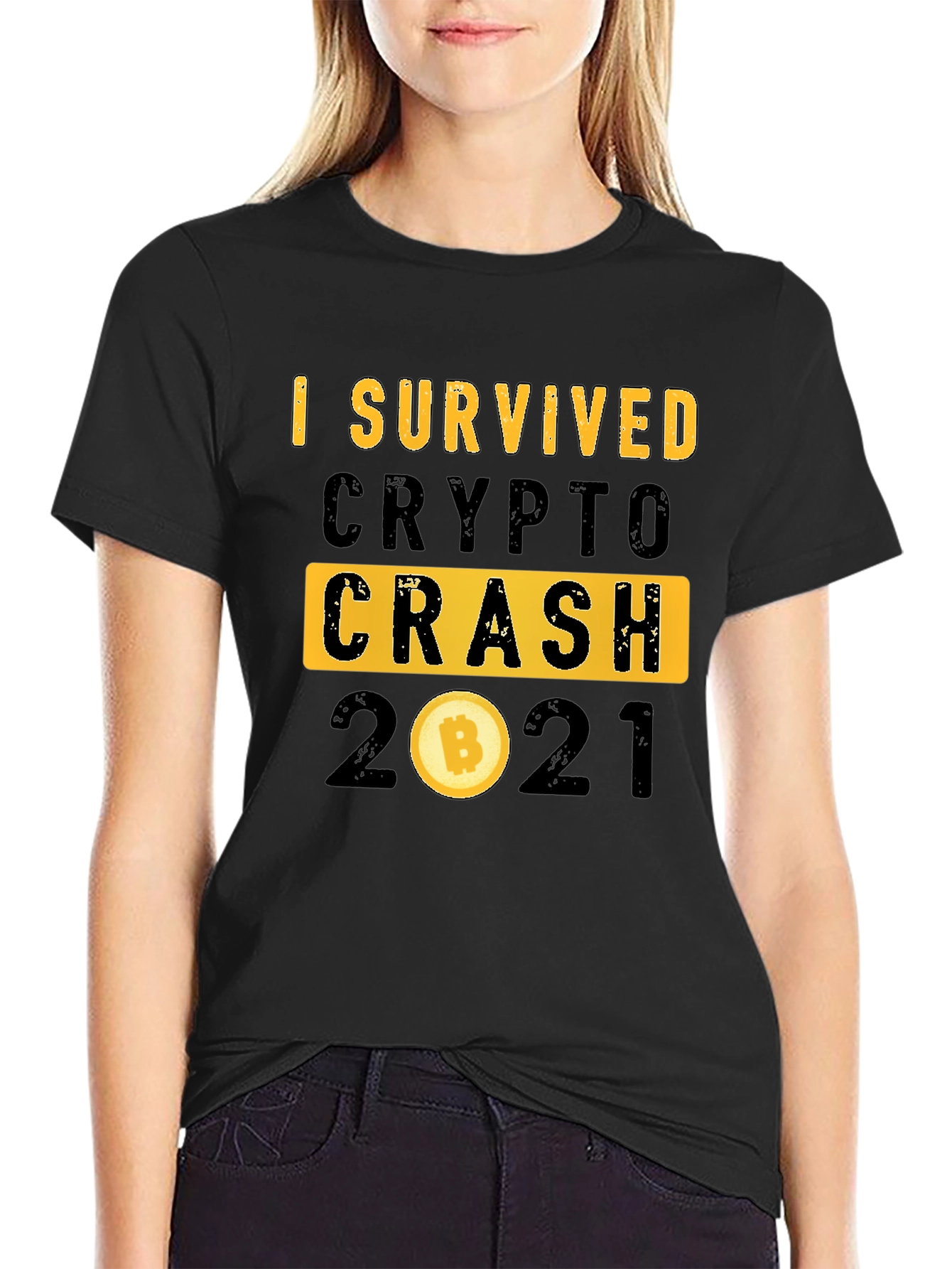 I Survived Crypto Crash 2021 Bitcoin T-Shirt