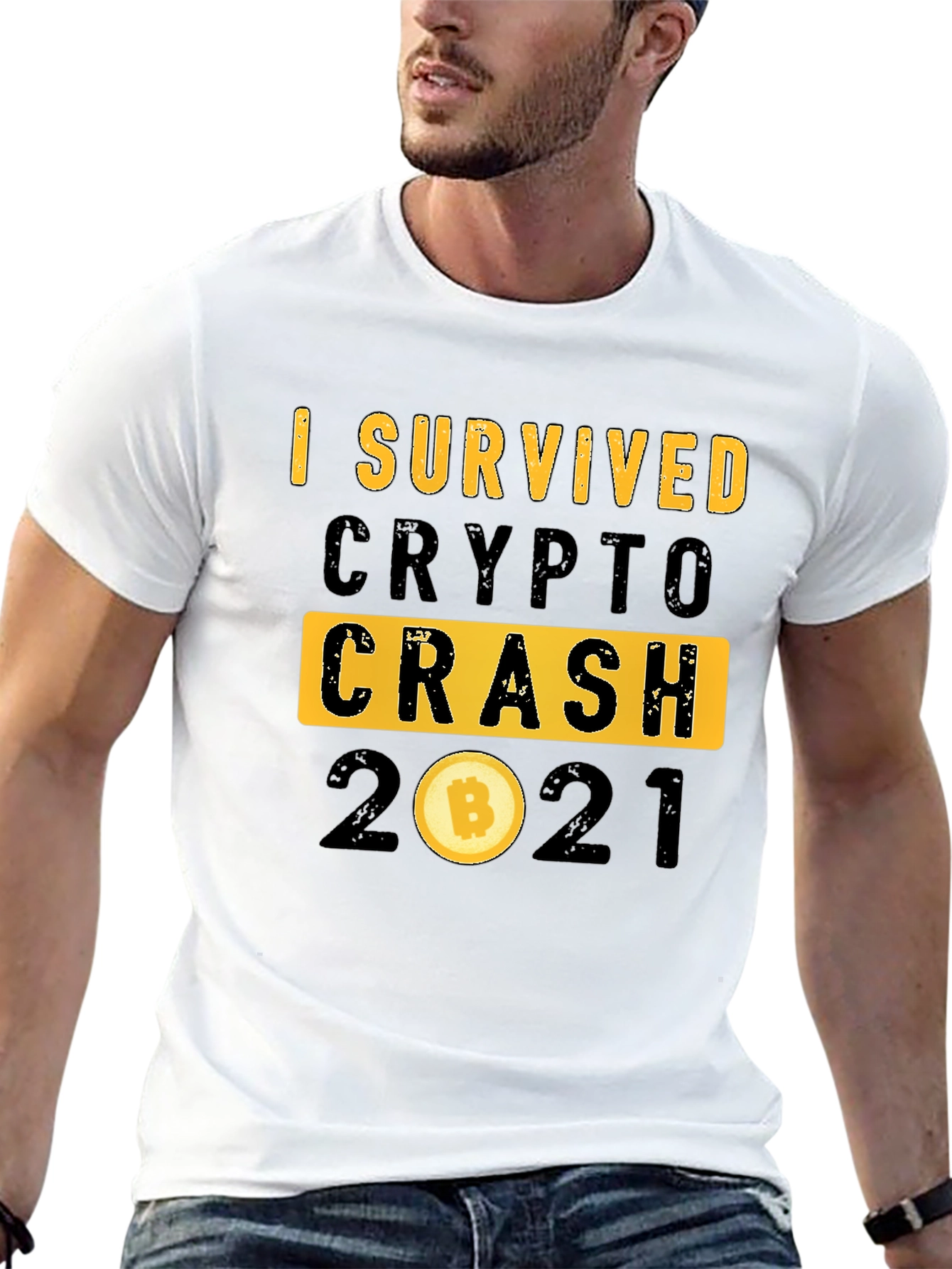 I Survived Crypto Crash 2021 Bitcoin T-Shirt