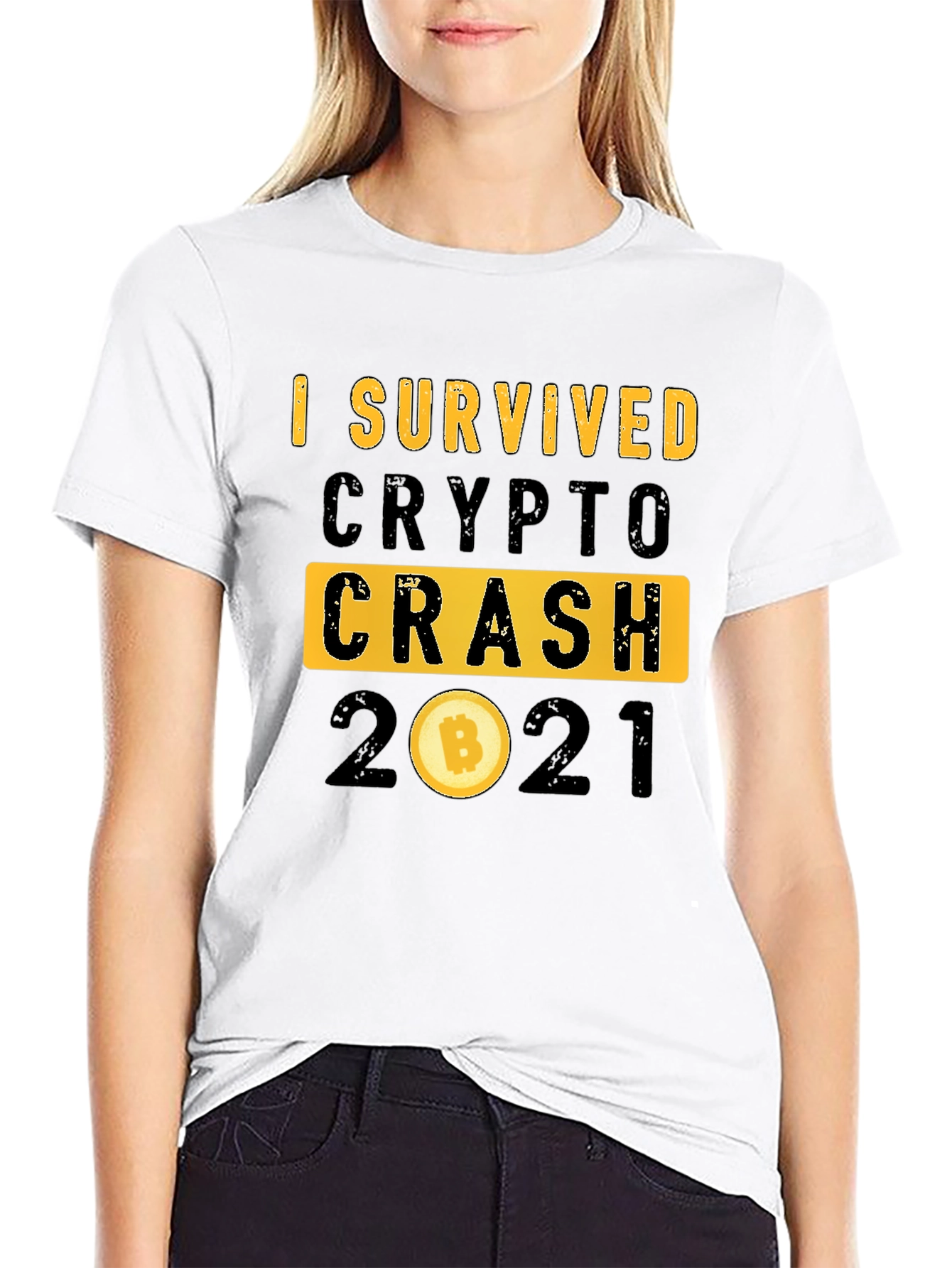 I Survived Crypto Crash 2021 Bitcoin T-Shirt