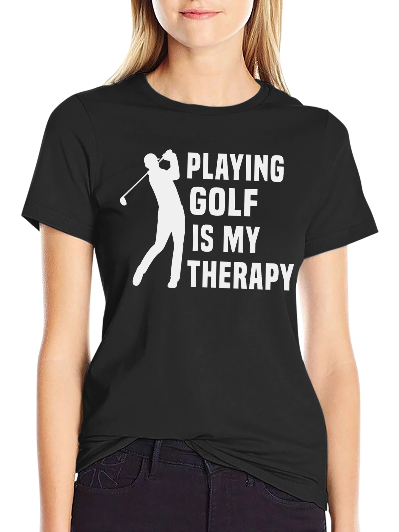 Golf Therapy T-Shirt - Black Tee