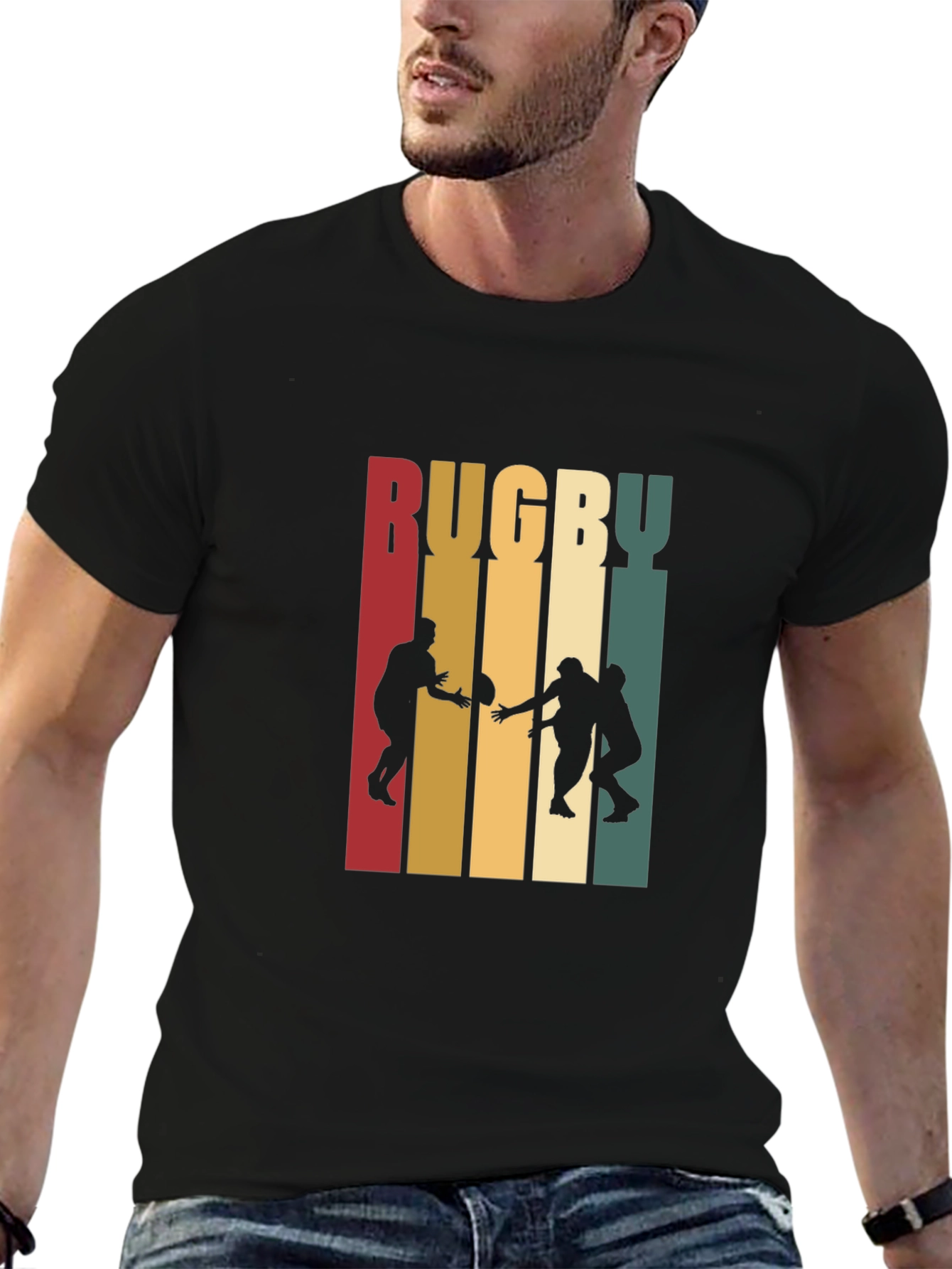 Rugby Graphic T-Shirt | Retro Style Cotton Tee