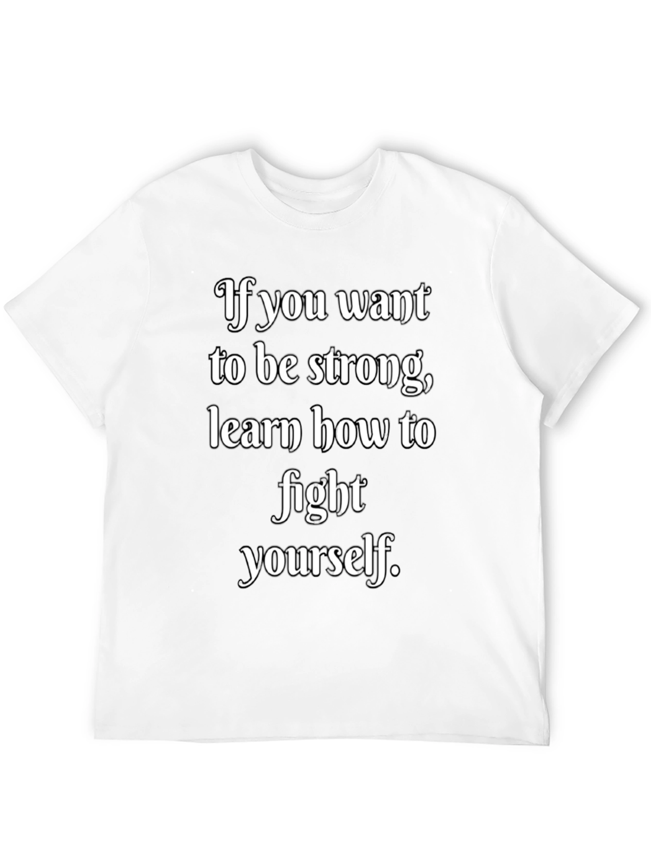 Strong Motivation Black Graphic T-Shirt
