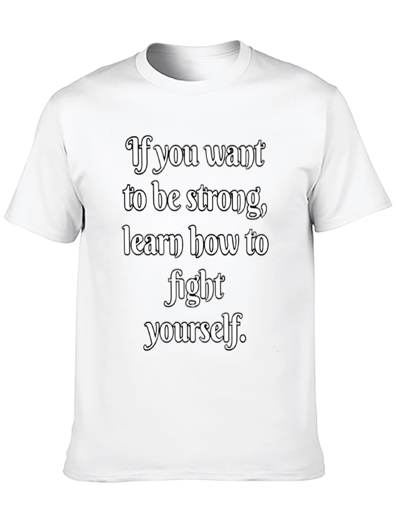 Strong Motivation Black Graphic T-Shirt