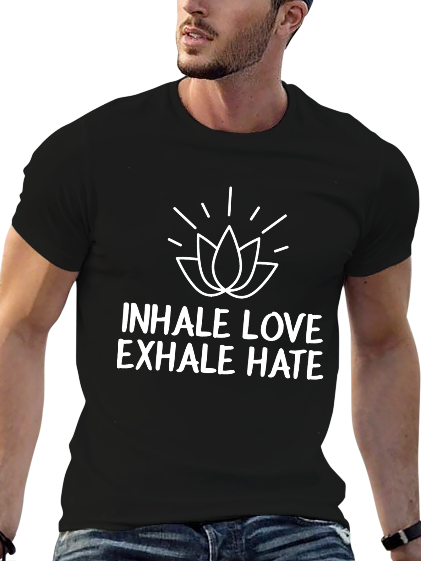 Inhale Love Exhale Hate Graphic T-Shirt