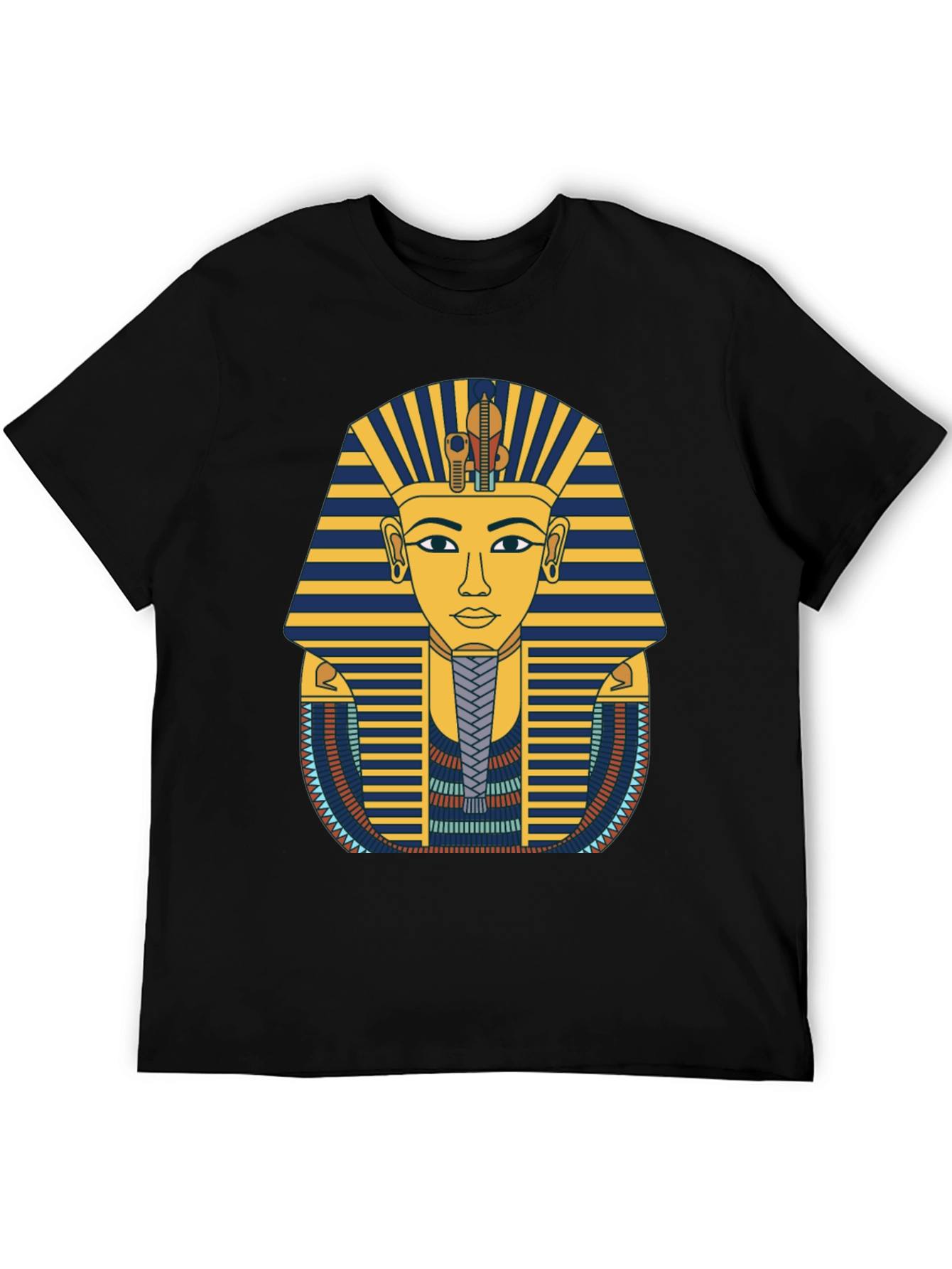 Egyptian Pharaoh Graphic Tee - Black Cotton T-Shirt