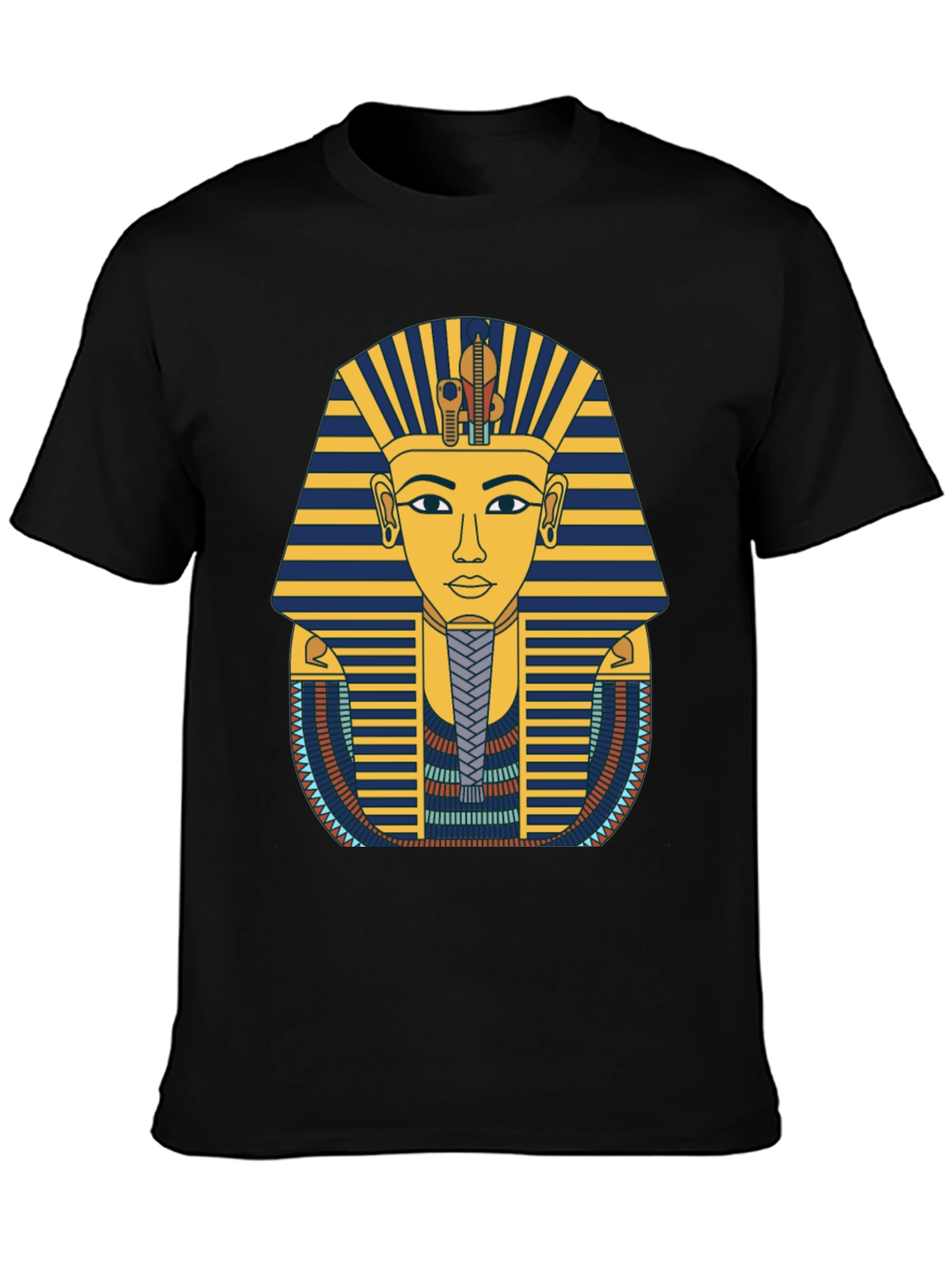Egyptian Pharaoh Graphic Tee - Black Cotton T-Shirt