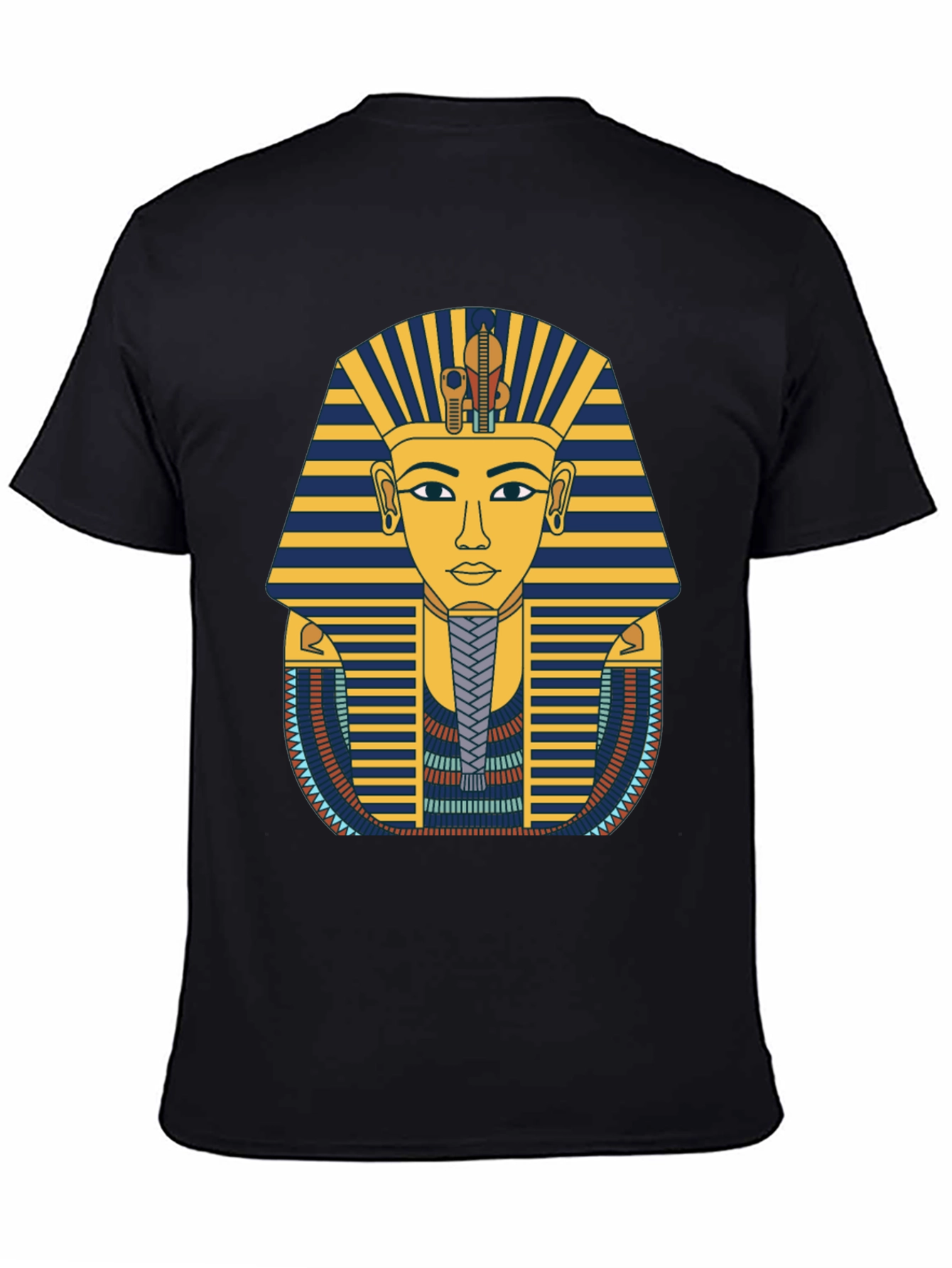 Egyptian Pharaoh Graphic Tee - Black Cotton T-Shirt