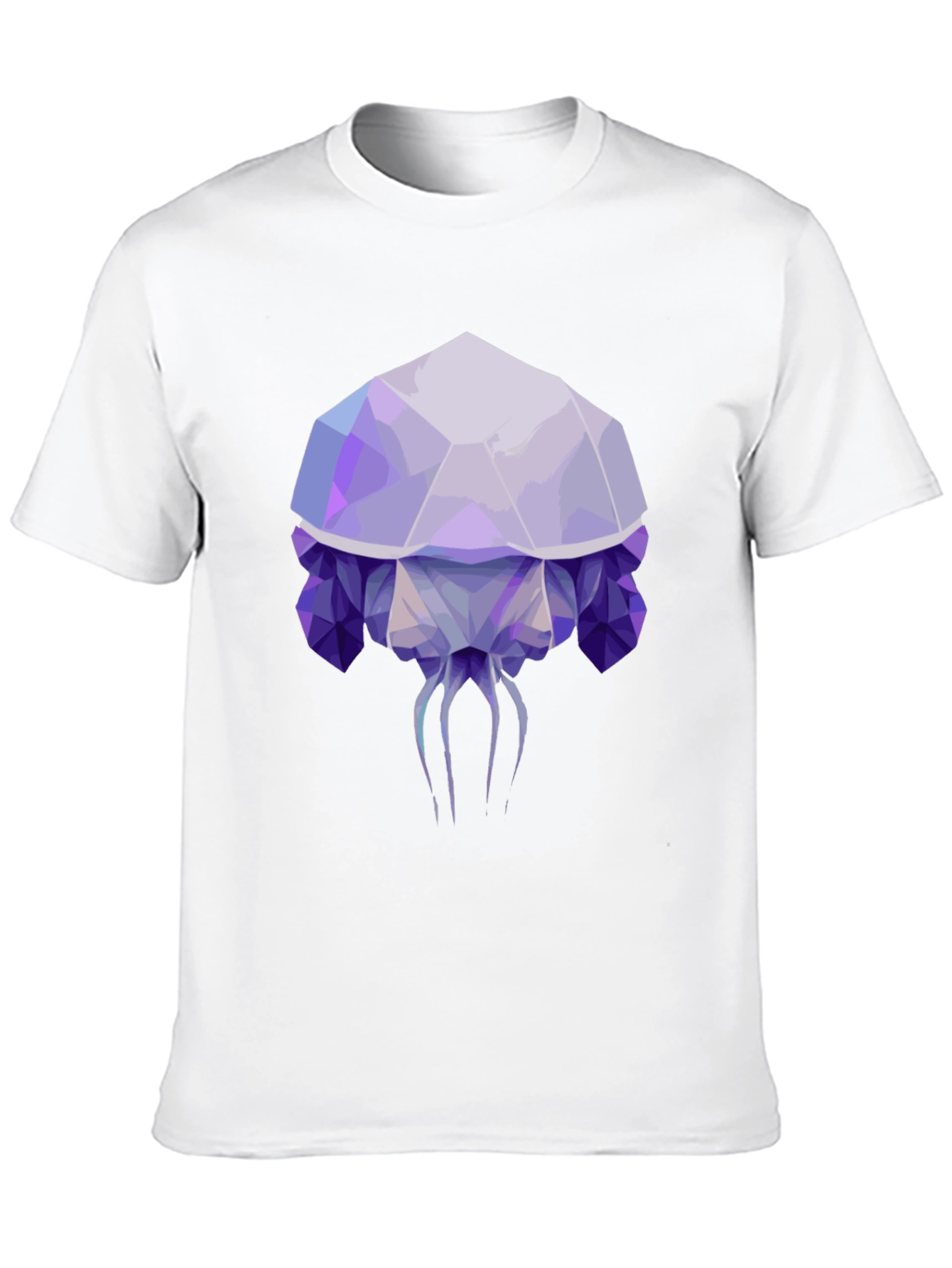 Geometric Jellyfish Graphic Tee - Mens Black T-Shirt