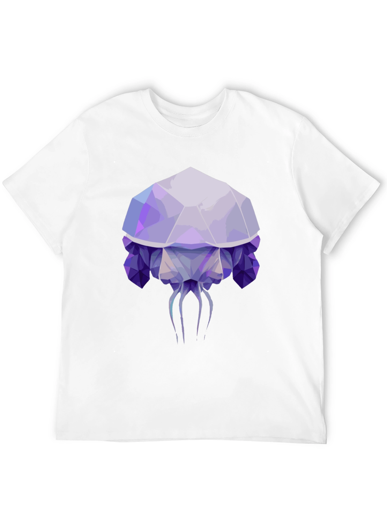 Geometric Jellyfish Graphic Tee - Mens Black T-Shirt