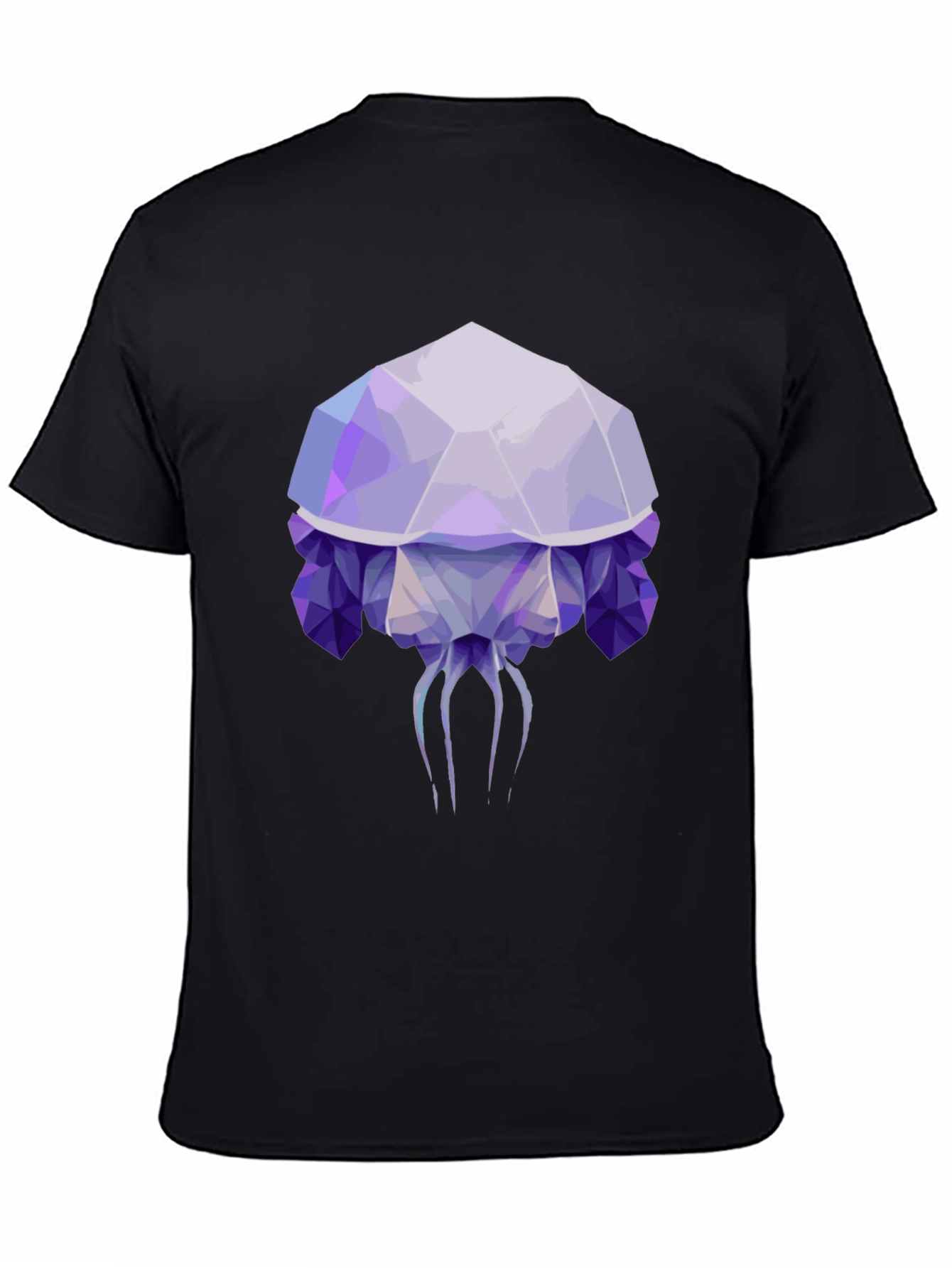 Geometric Jellyfish Graphic Tee - Mens Black T-Shirt