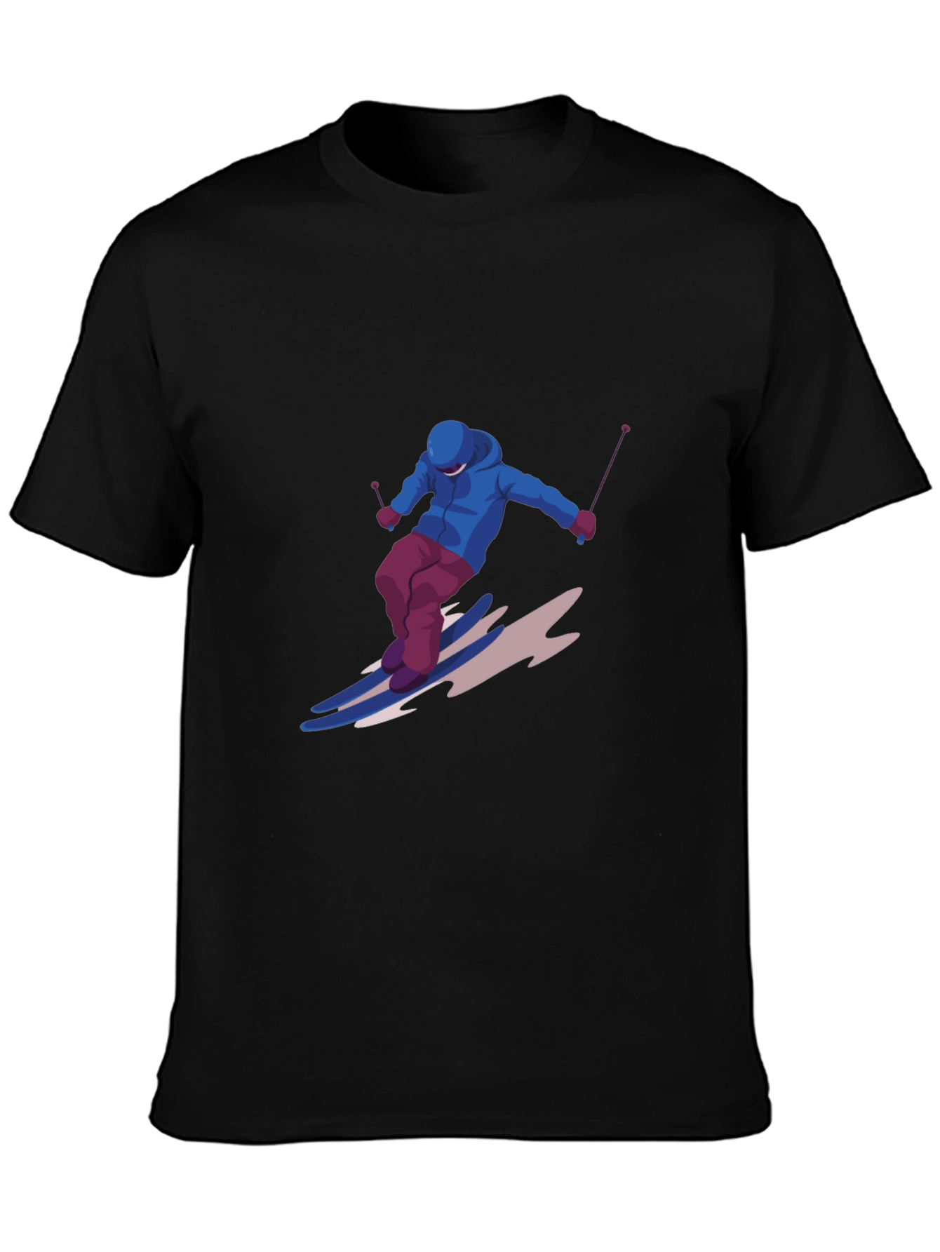 Cool Skiing Graphic T-Shirt