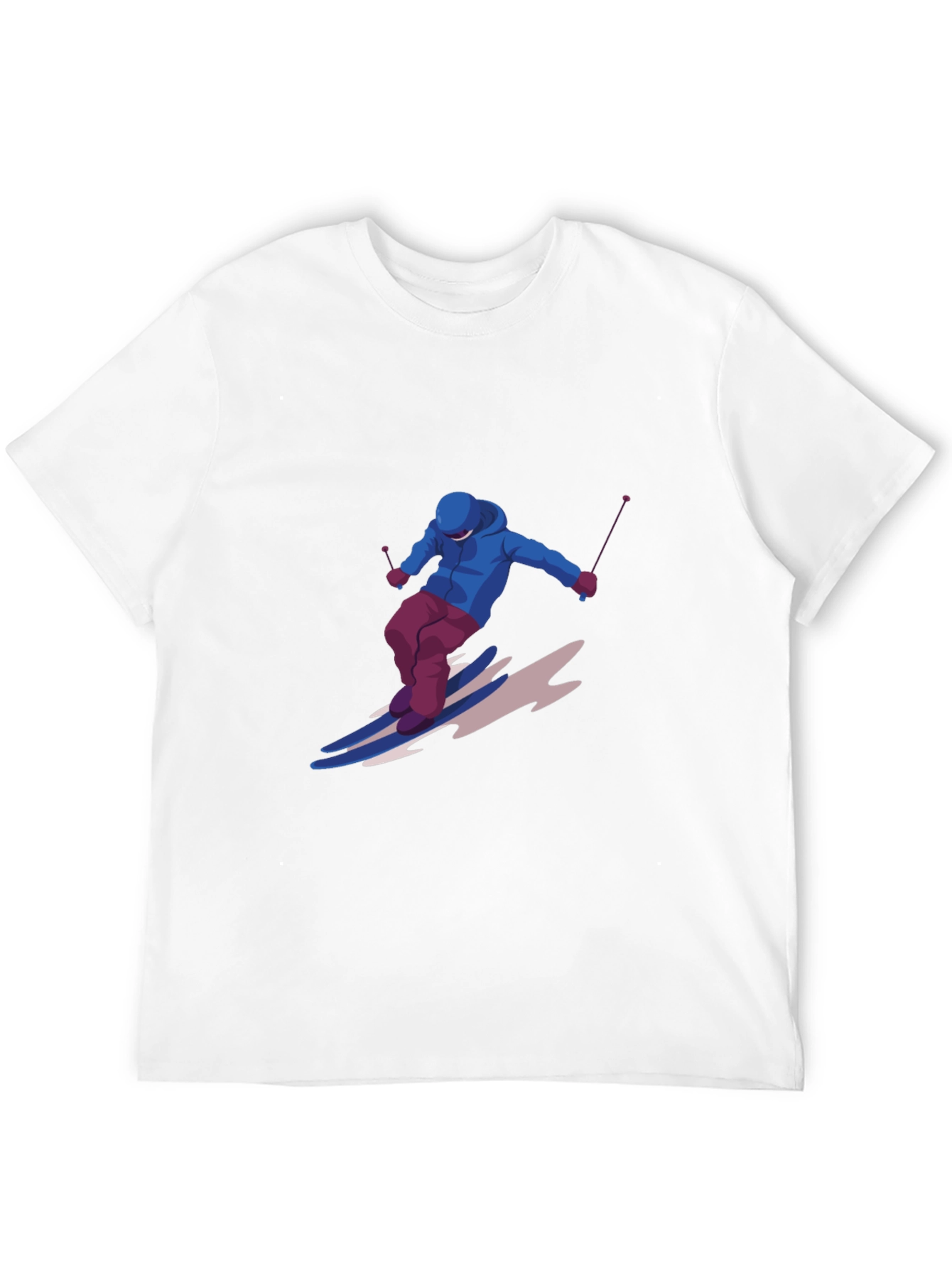 Cool Skiing Graphic T-Shirt