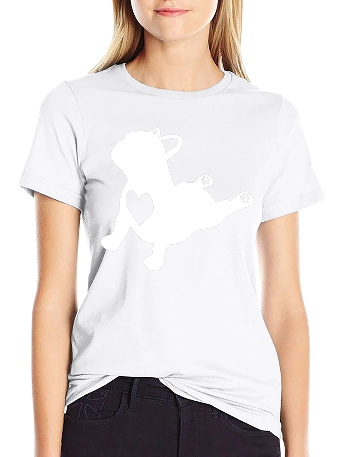 Cute French Bulldog Heart T-Shirt - Relaxed Fit