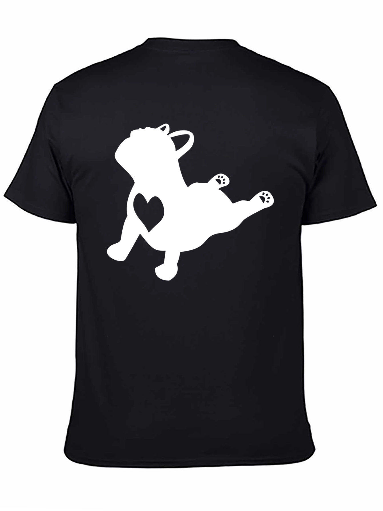 Cute French Bulldog Heart T-Shirt - Relaxed Fit