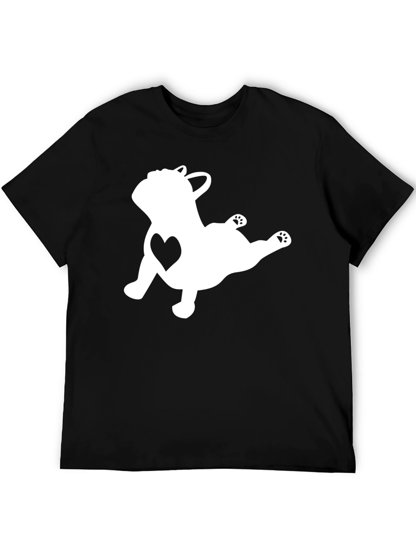 Cute French Bulldog Heart T-Shirt - Relaxed Fit