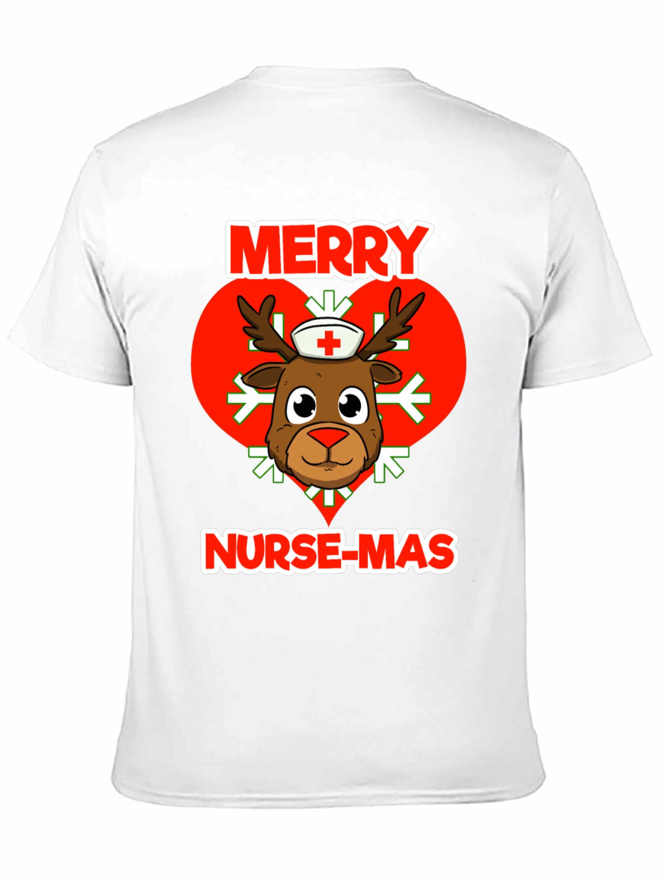 Merry Nurse-Mas T-Shirt: Reindeer Nurse Christmas Tee