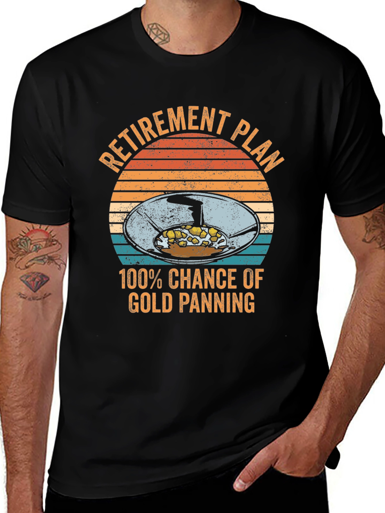 Retirement Plan Gold Panning Graphic Tee