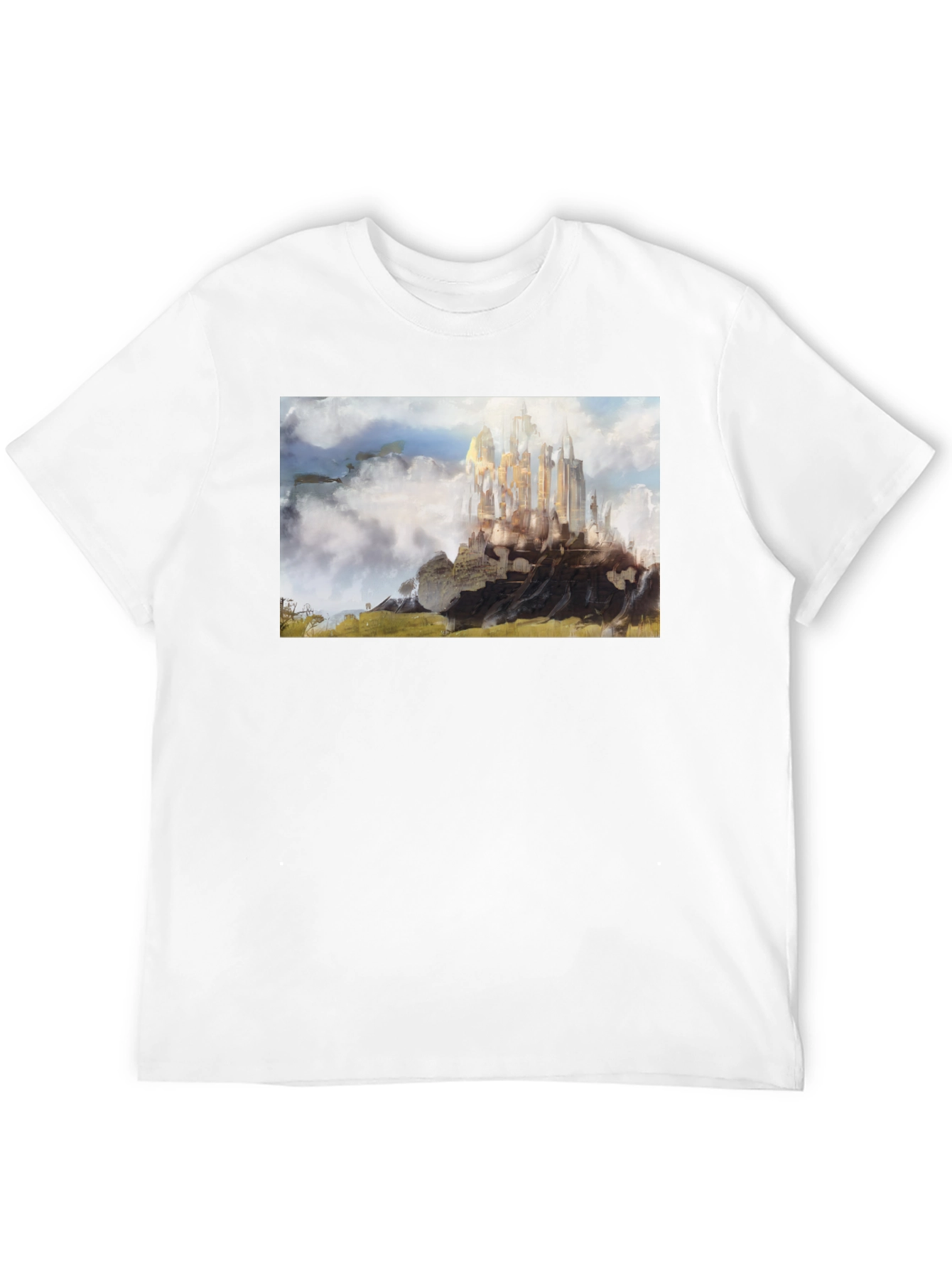 Fantasy Castle T-Shirt - Black Cotton Blend