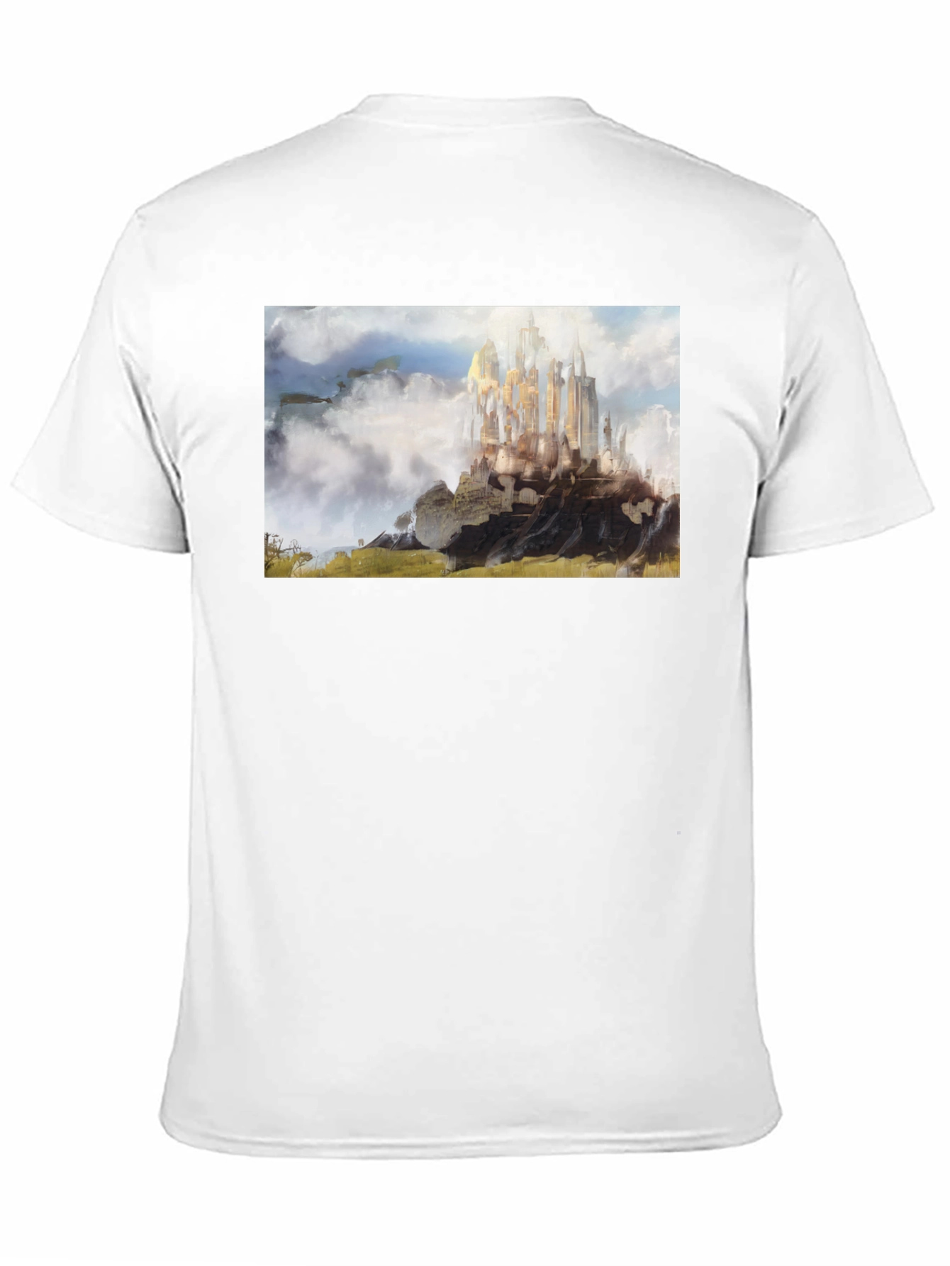 Fantasy Castle T-Shirt - Black Cotton Blend