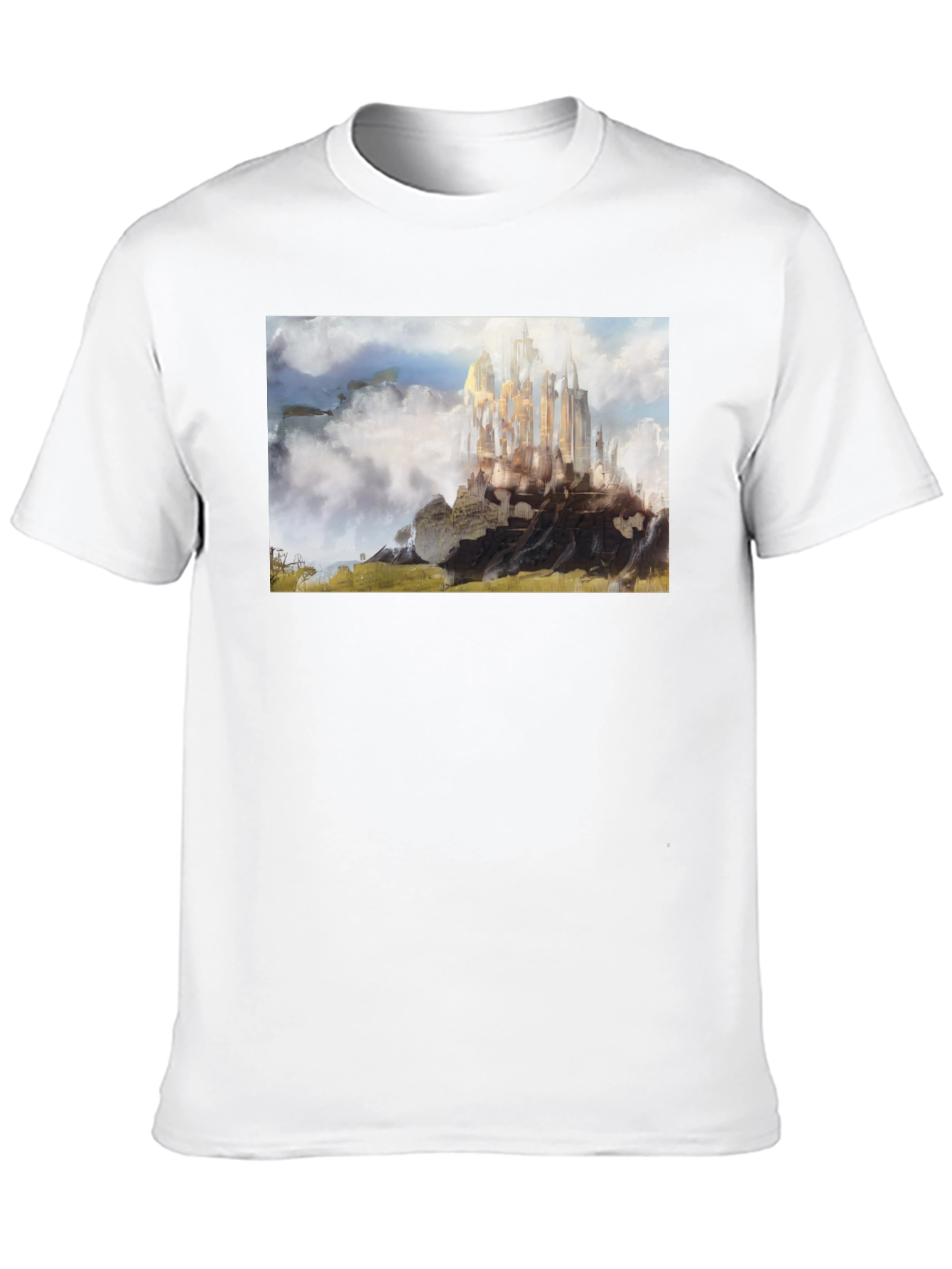 Fantasy Castle T-Shirt - Black Cotton Blend