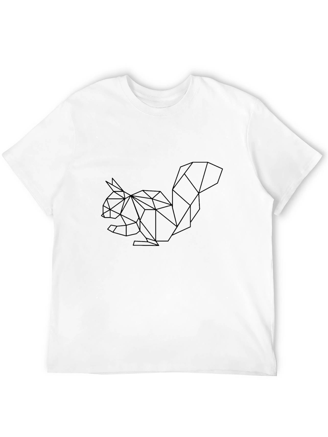 Geometric Squirrel Tee - Modern Design