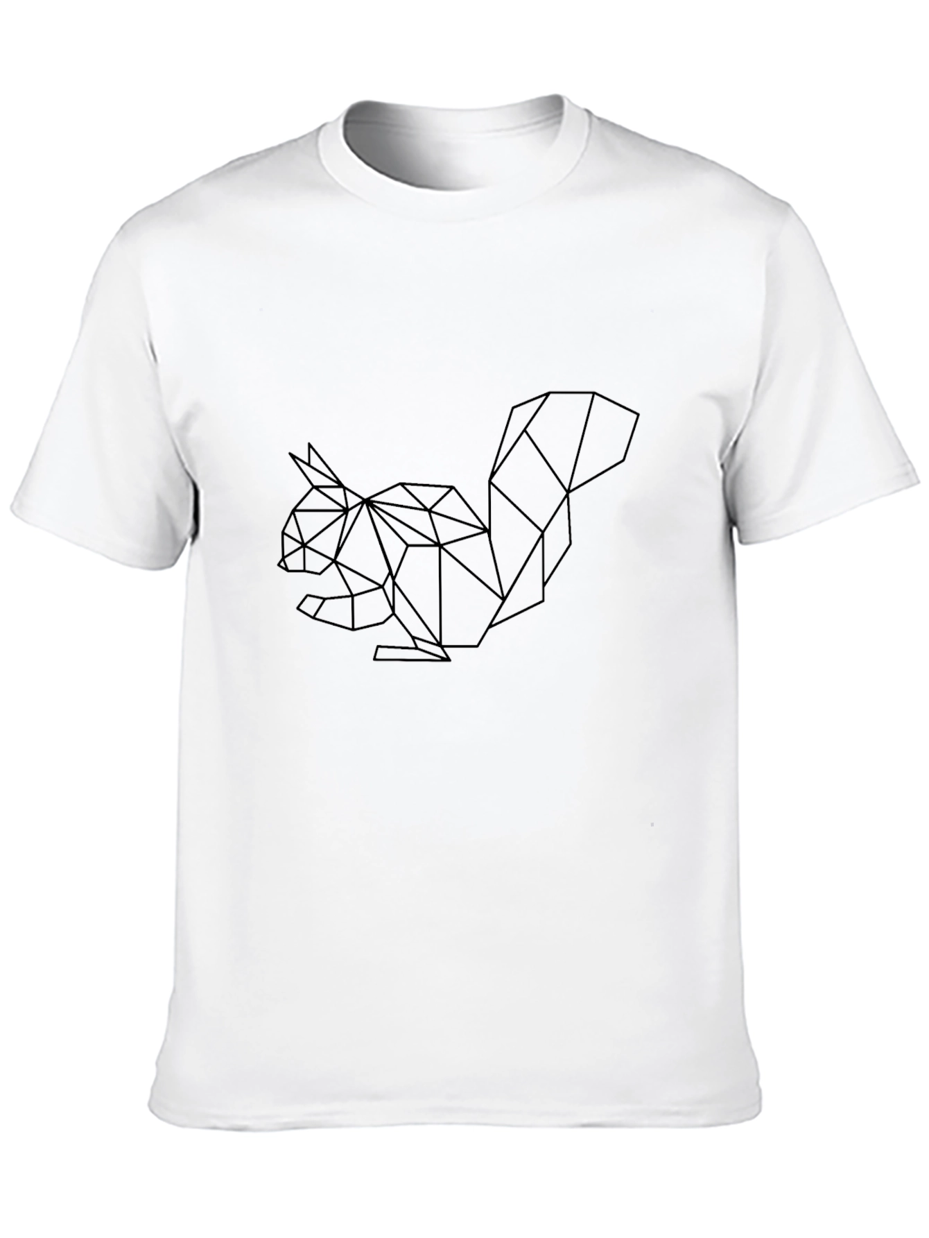 Geometric Squirrel Tee - Modern Design