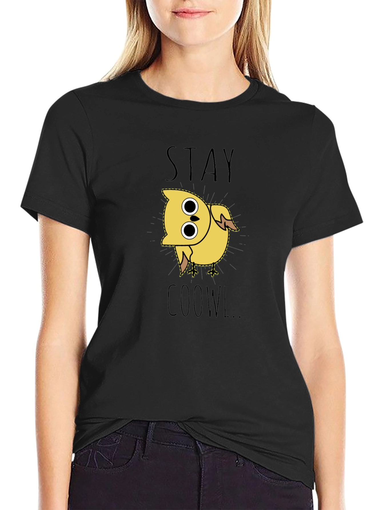 Stay Coowl Black Graphic Tee