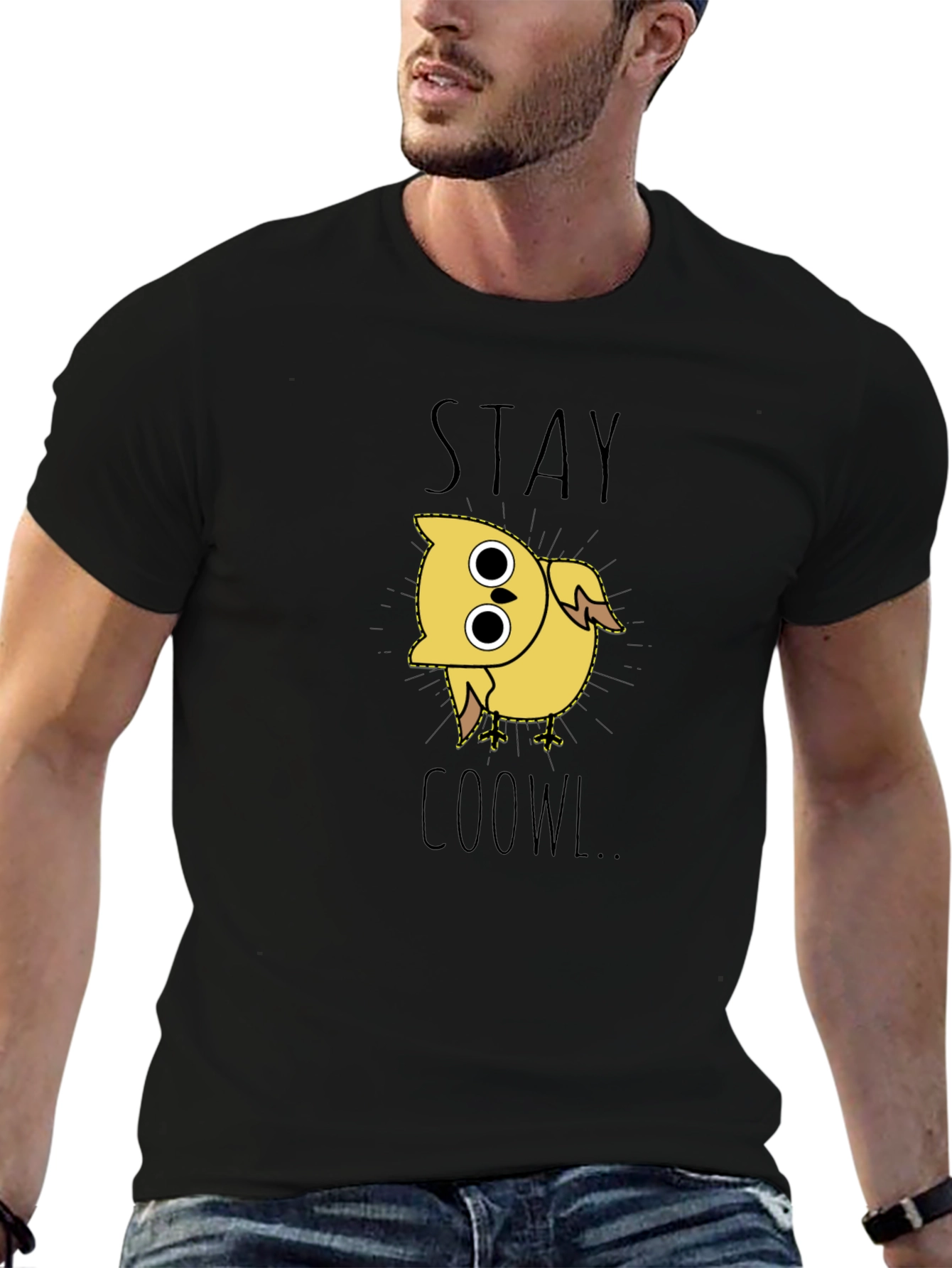 Stay Coowl Black Graphic Tee