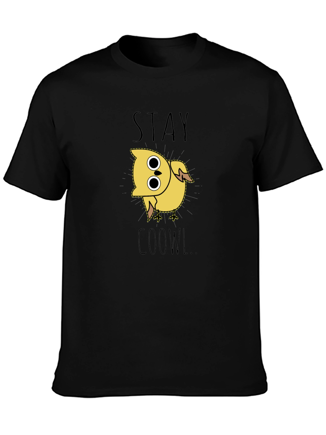Stay Coowl Black Graphic Tee