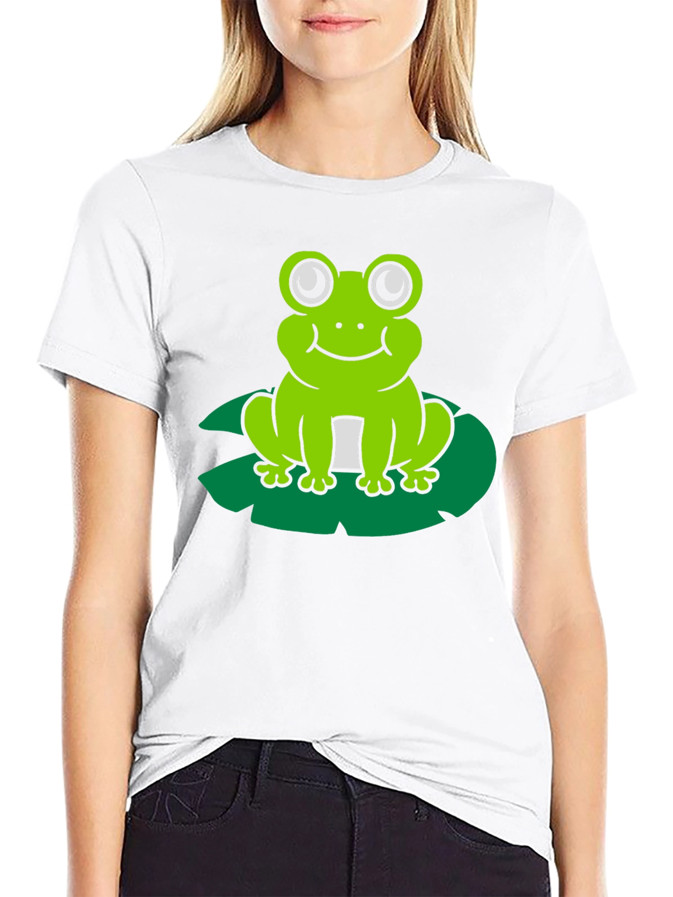 Frog Graphic Tee - Black Cotton T-Shirt
