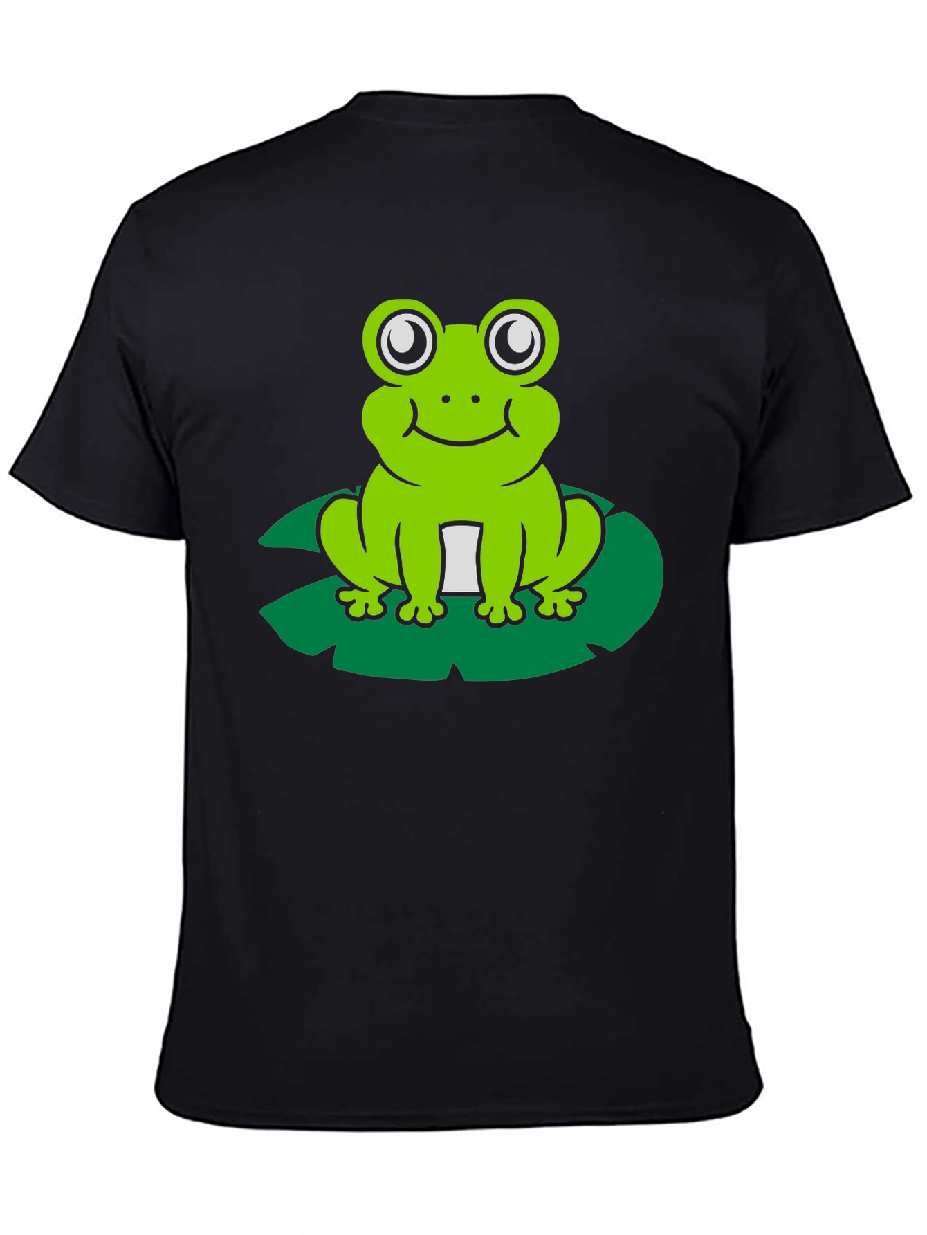 Frog Graphic Tee - Black Cotton T-Shirt
