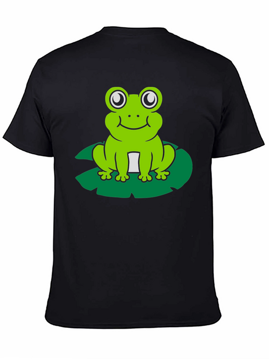 Frog Graphic Tee - Black Cotton T-Shirt
