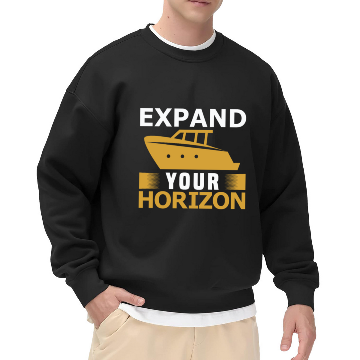 "Expand Your Horizon" Motivational Design - Crewneck Sweatshirt | Motivational, Inspirational, Travel Gift