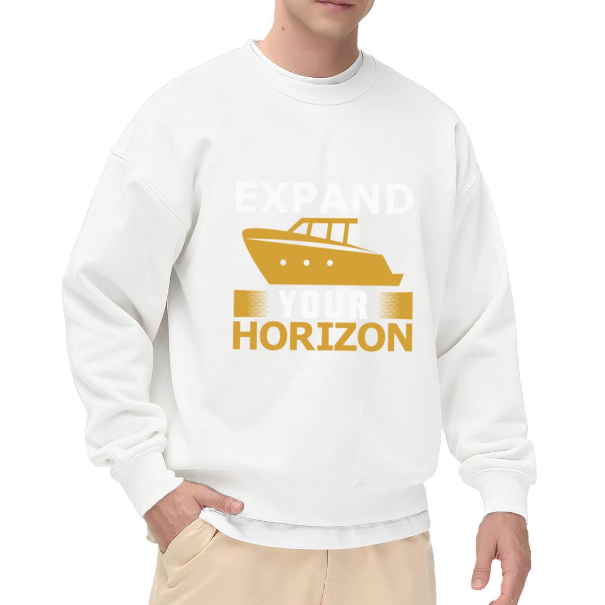 "Expand Your Horizon" Motivational Design - Crewneck Sweatshirt | Motivational, Inspirational, Travel Gift