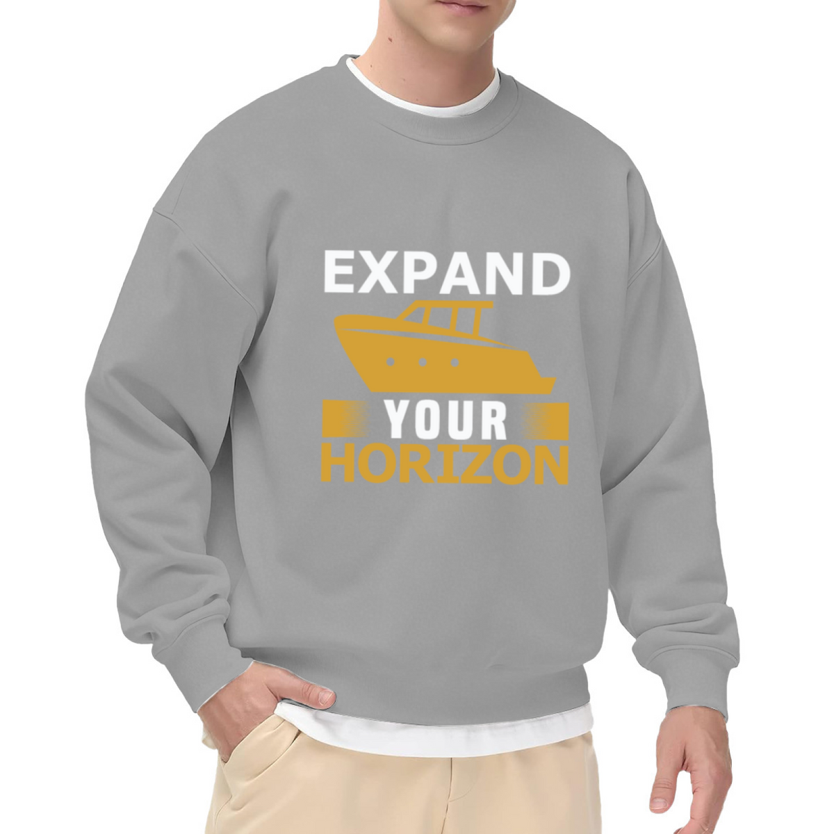 "Expand Your Horizon" Motivational Design - Crewneck Sweatshirt | Motivational, Inspirational, Travel Gift