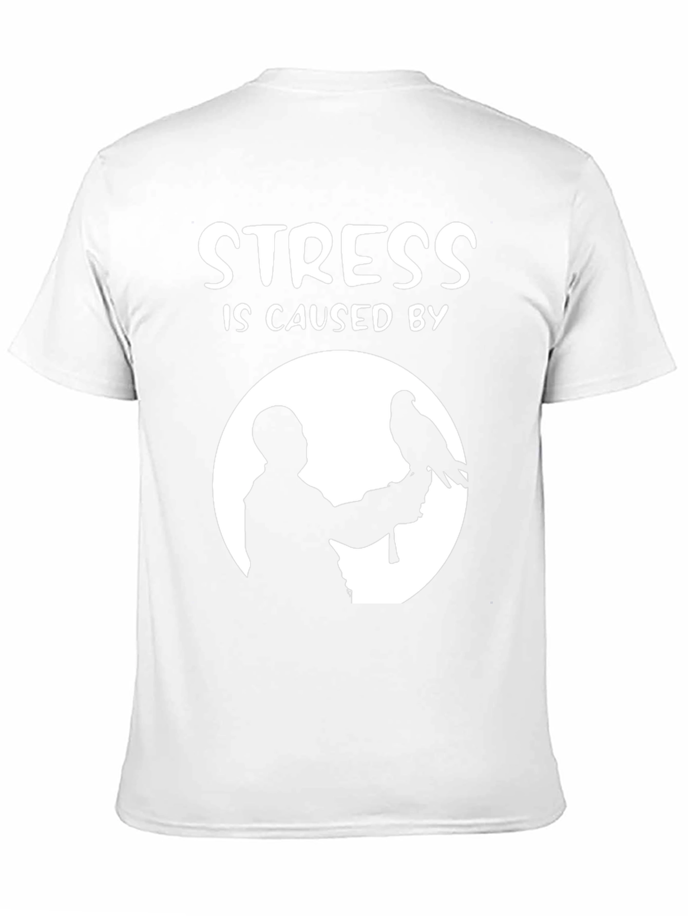 Stress Caused By Birds T-Shirt: Falconry Silhouette Design