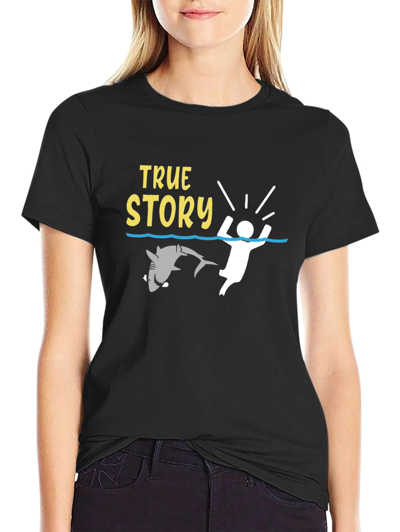 True Story Shark Graphic T-Shirt