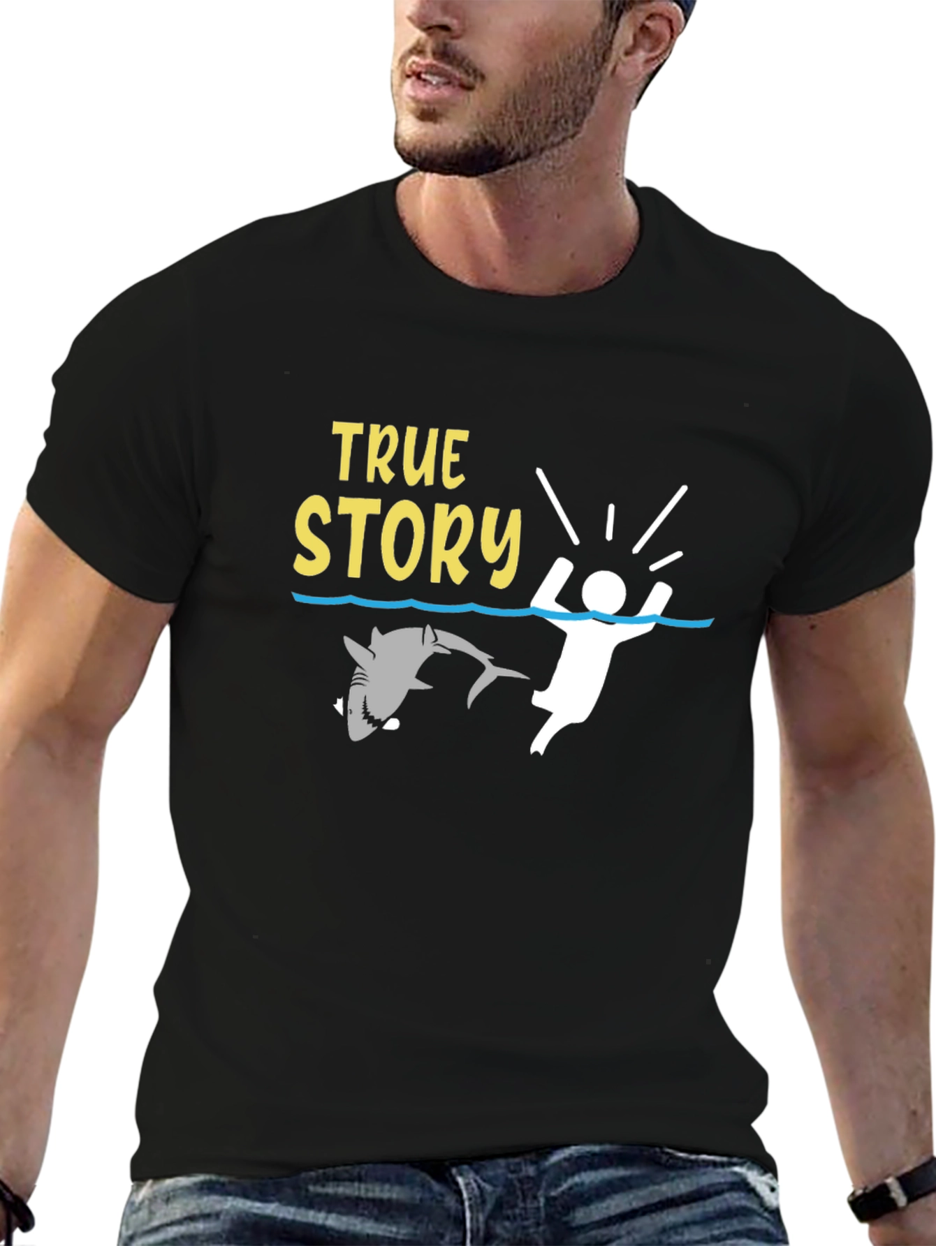 True Story Shark Graphic T-Shirt