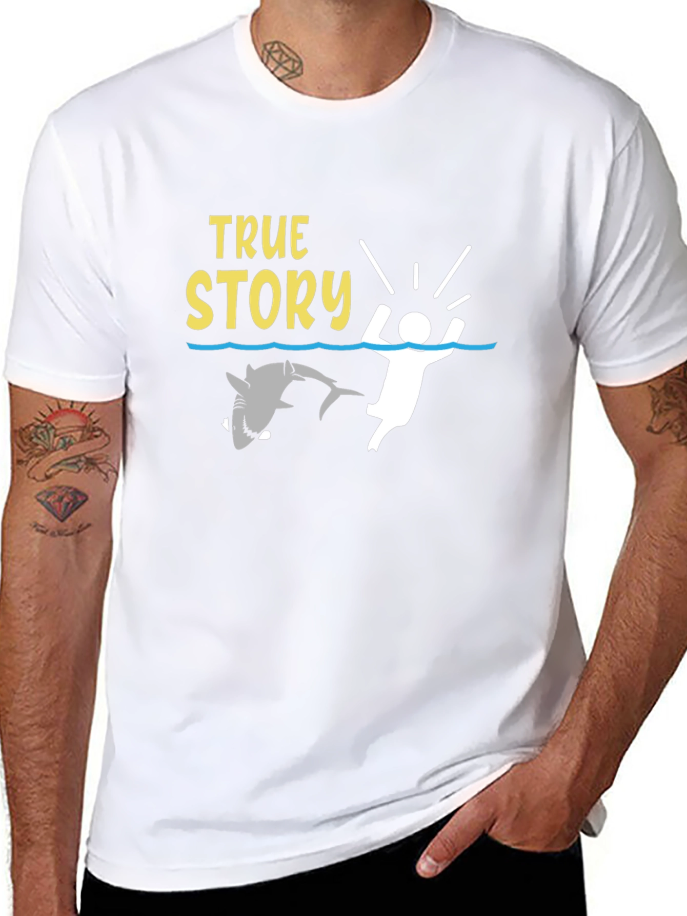 True Story Shark Graphic T-Shirt