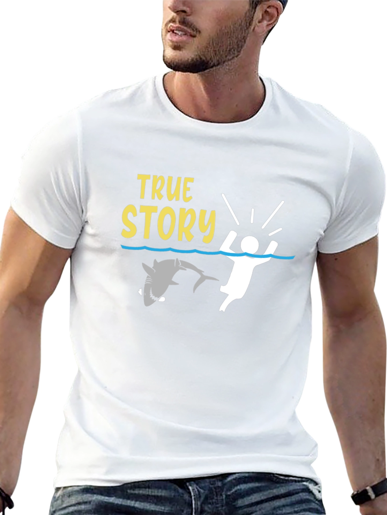 True Story Shark Graphic T-Shirt