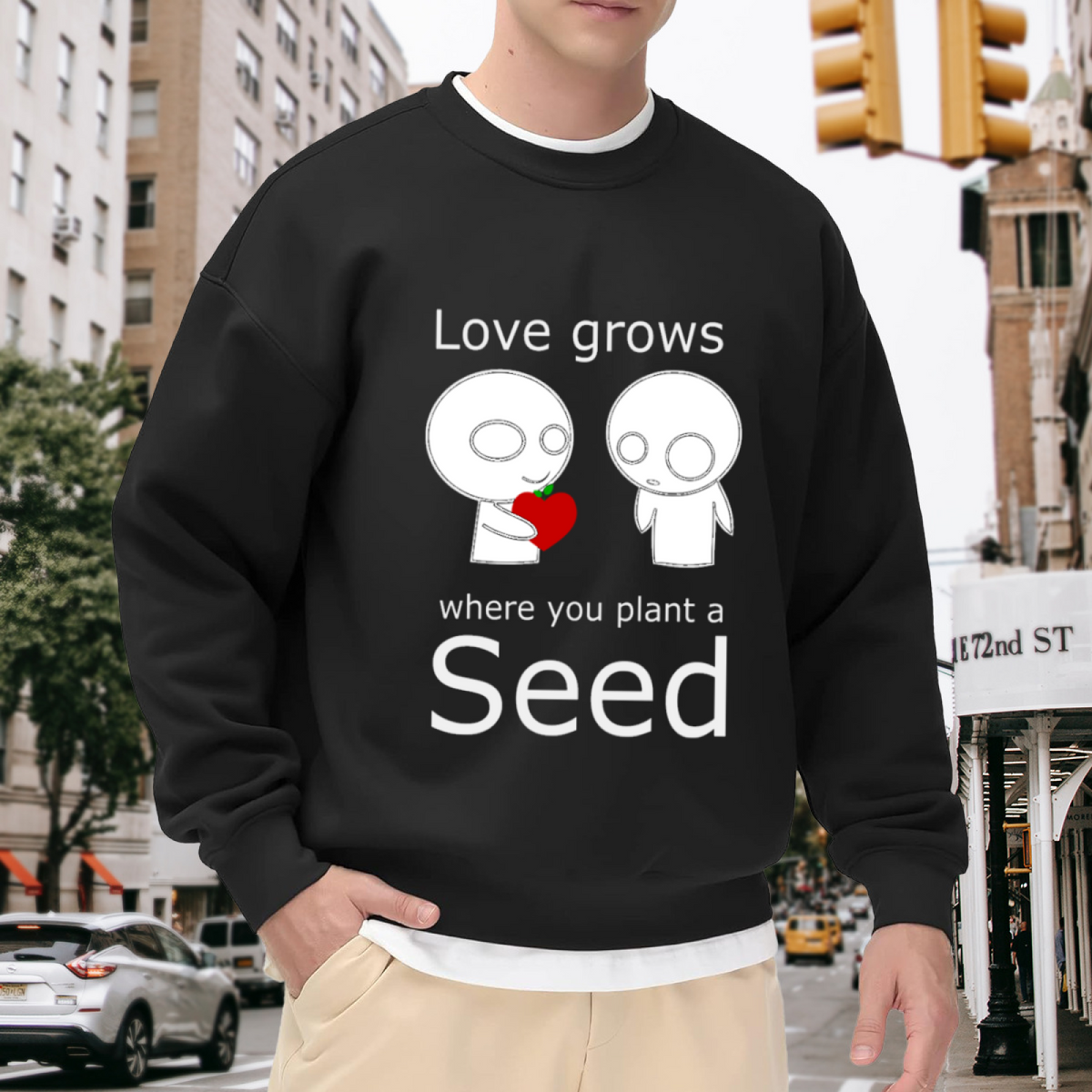"Love Grows Where You Plant It" Design - Crewneck Sweatshirt | Love, Gardening, Inspirational Gift