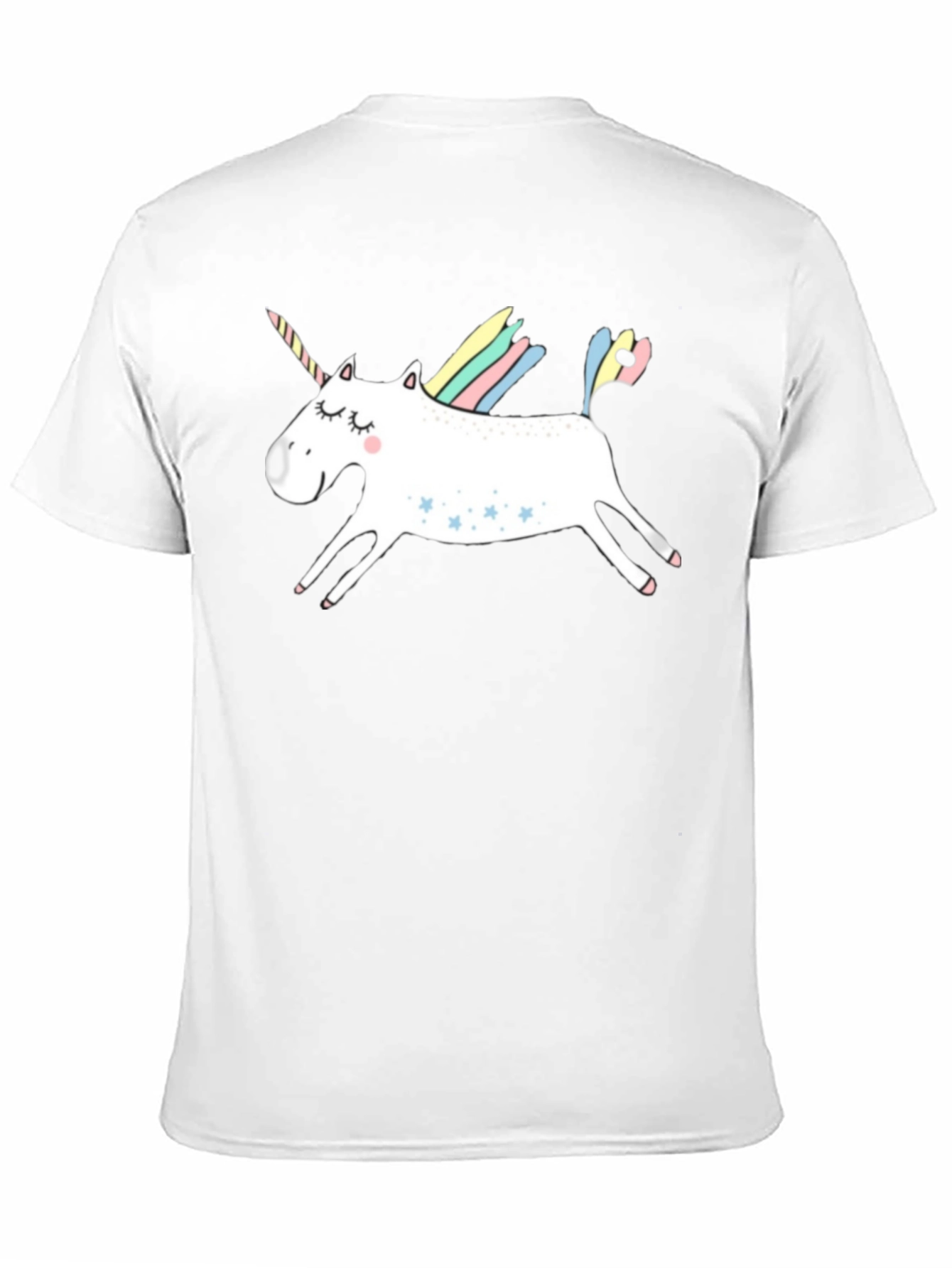Unicorn Graphic Print Mens Black T-Shirt