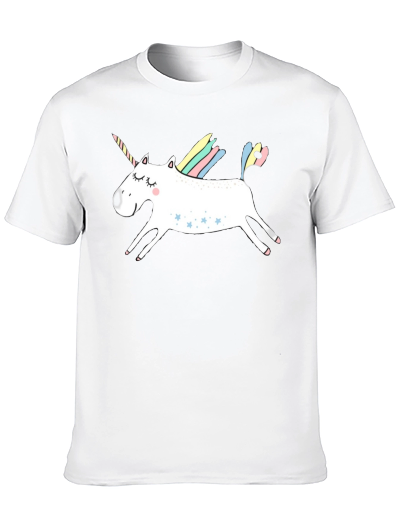 Unicorn Graphic Print Mens Black T-Shirt