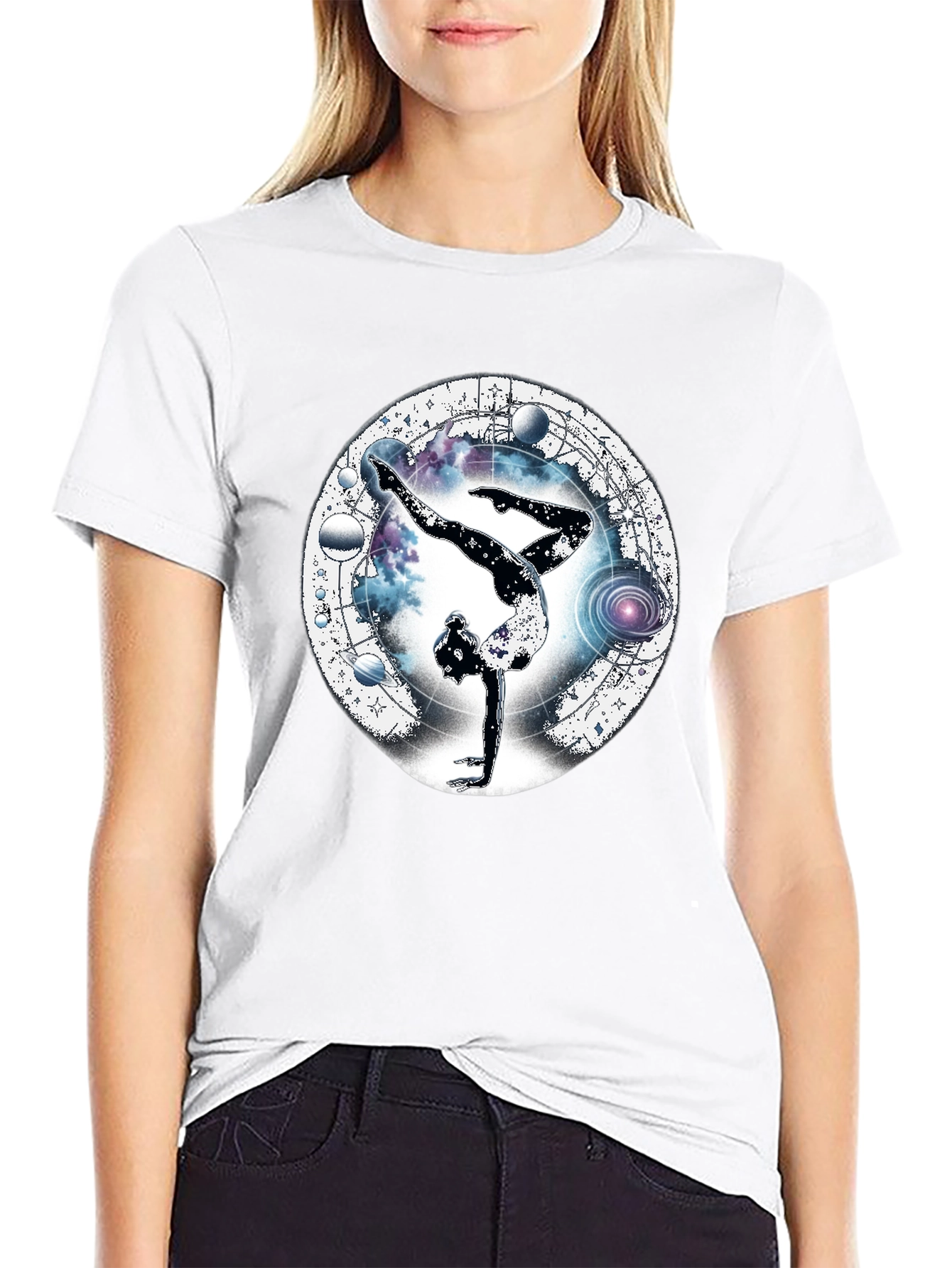 Cosmic Yogi T-Shirt - Handstand Design