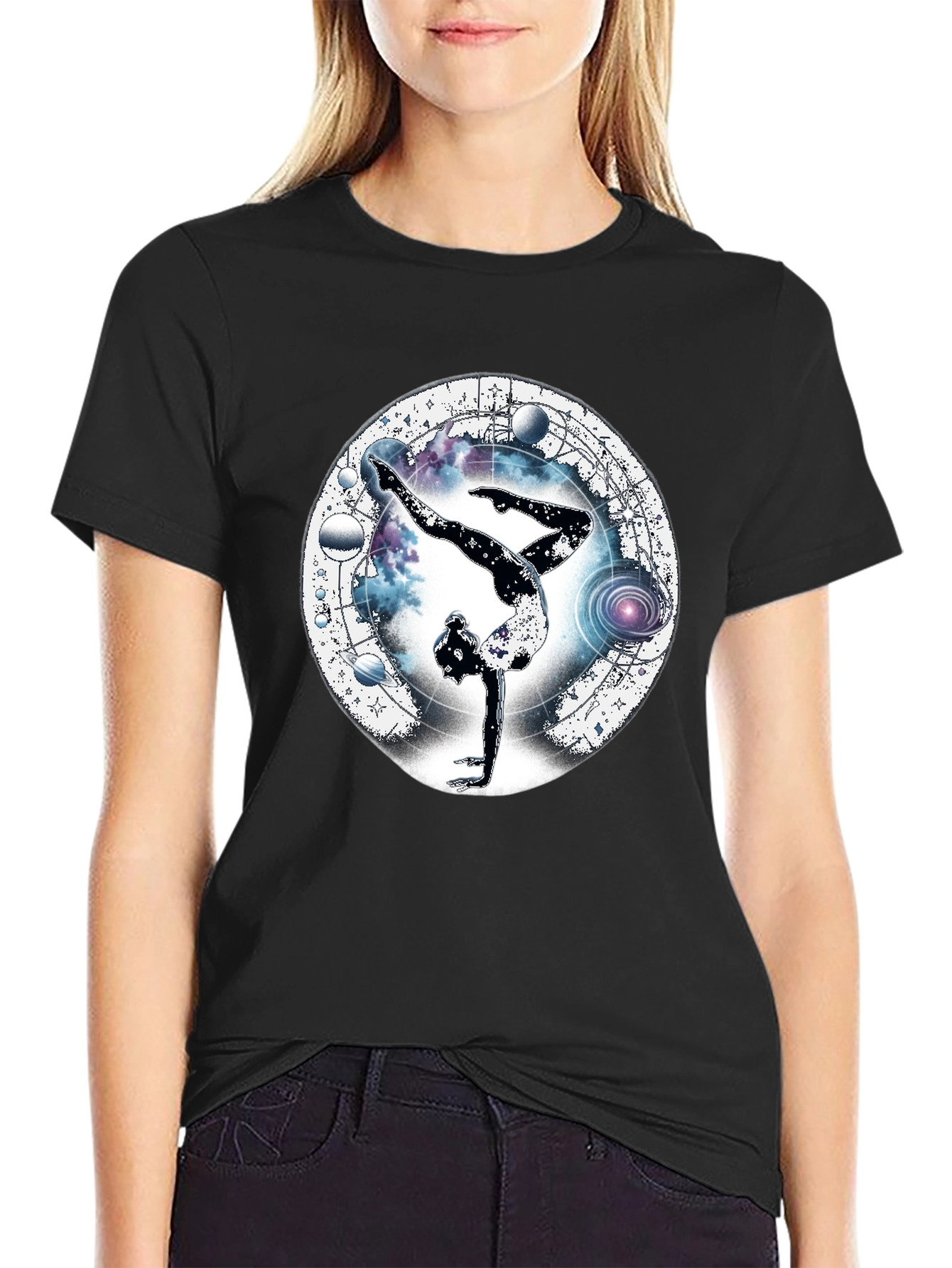 Cosmic Yogi T-Shirt - Handstand Design