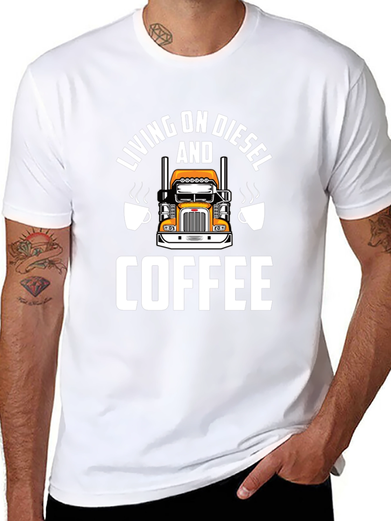 Diesel & Coffee Trucker T-Shirt