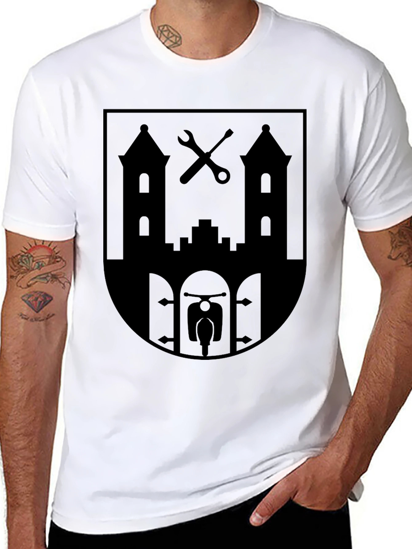 City Crest Graphic T-Shirt - Black