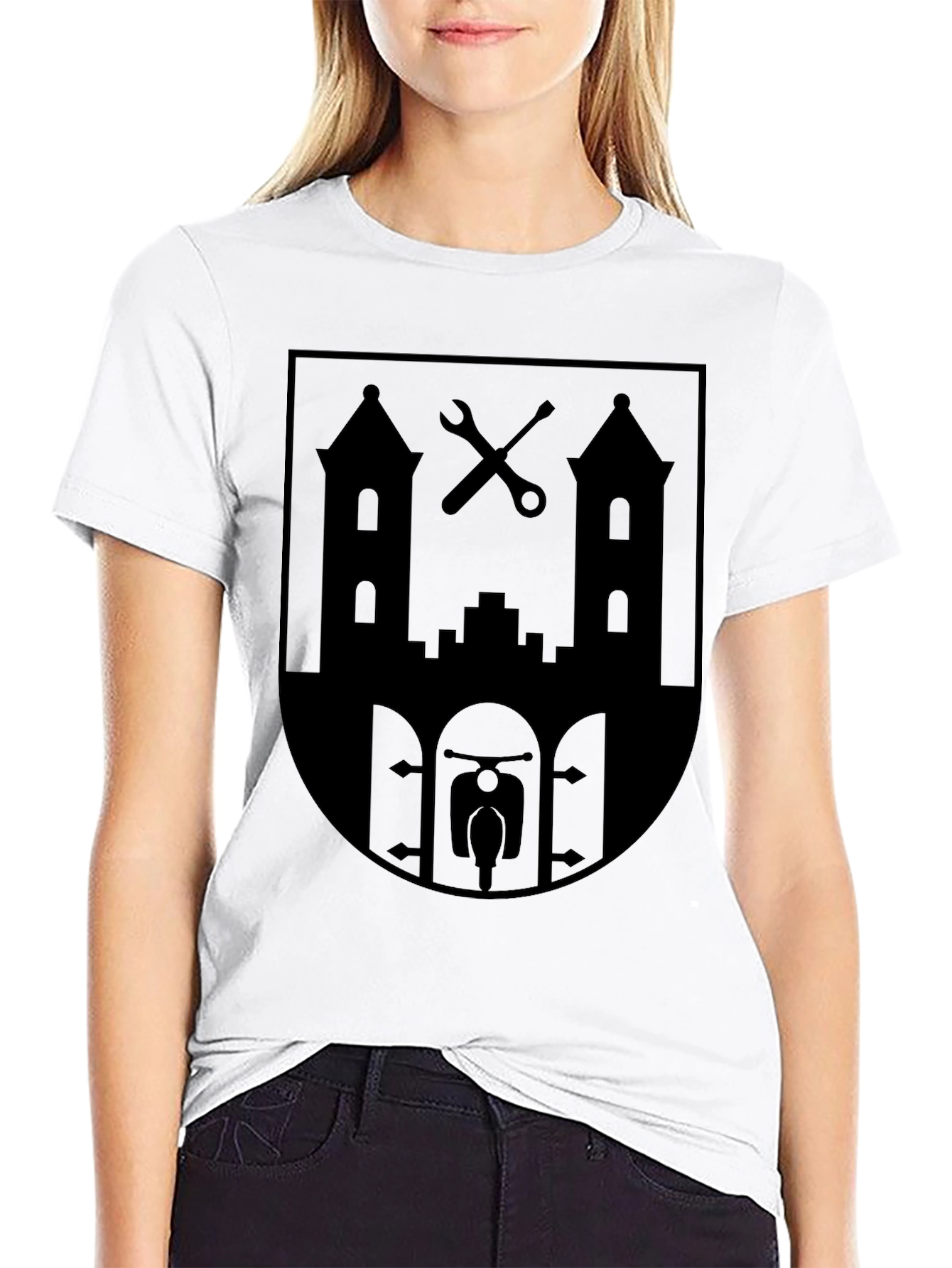 City Crest Graphic T-Shirt - Black