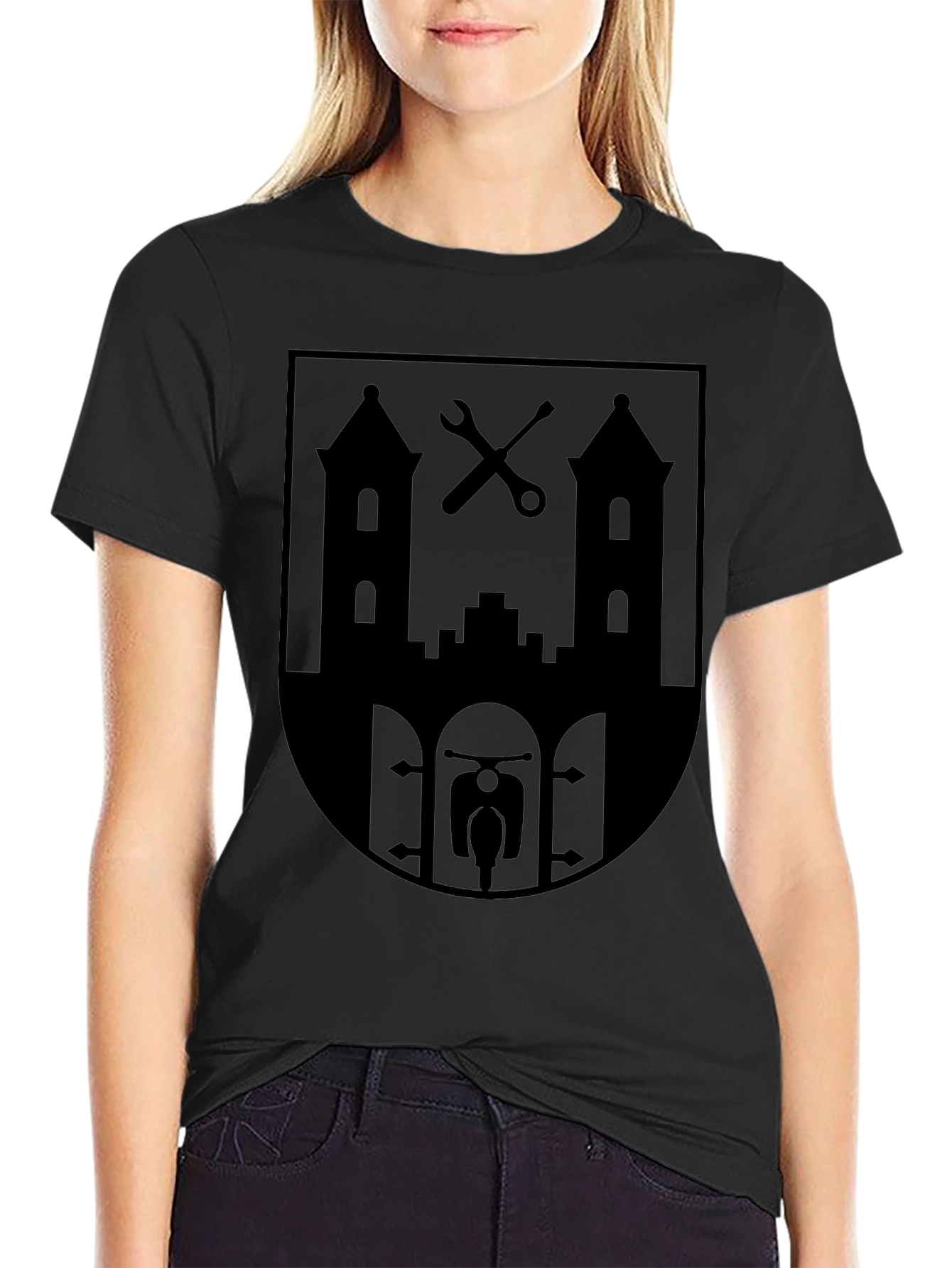 City Crest Graphic T-Shirt - Black